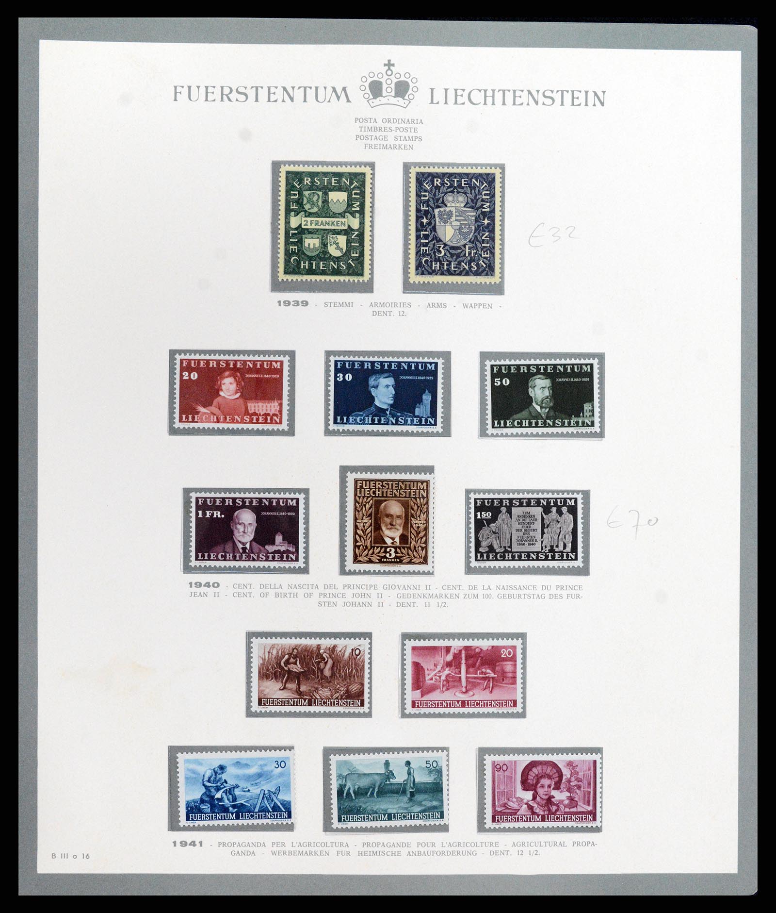 37903 018 - Stamp Collection 37903 Liechtenstein 1918-1961.