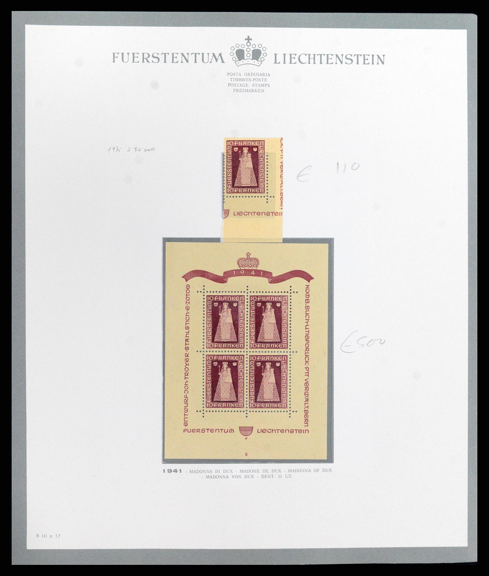 37903 020 - Stamp Collection 37903 Liechtenstein 1918-1961.