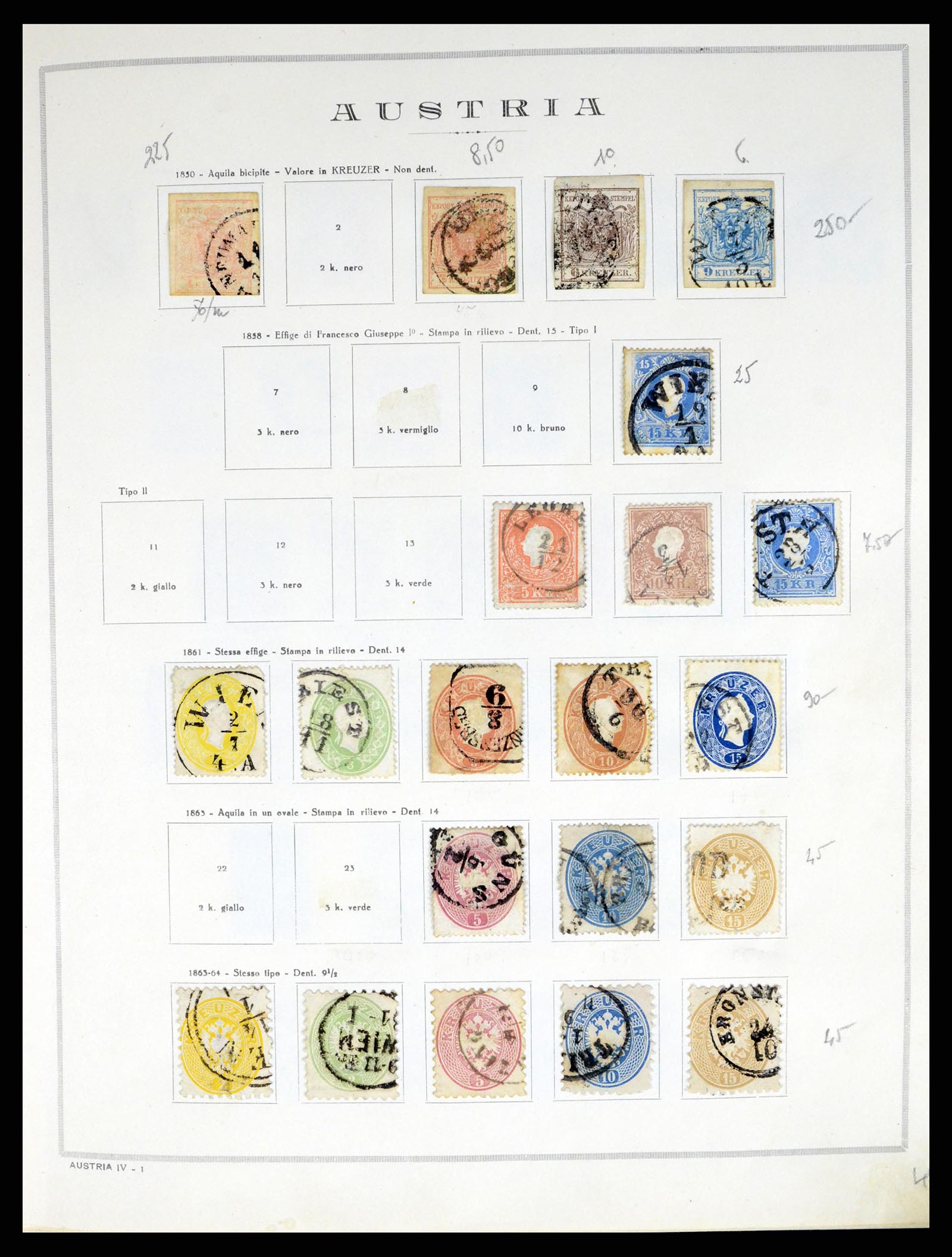 37904 001 - Postzegelverzameling 37904 Oostenrijk en gebieden 1850-1980.