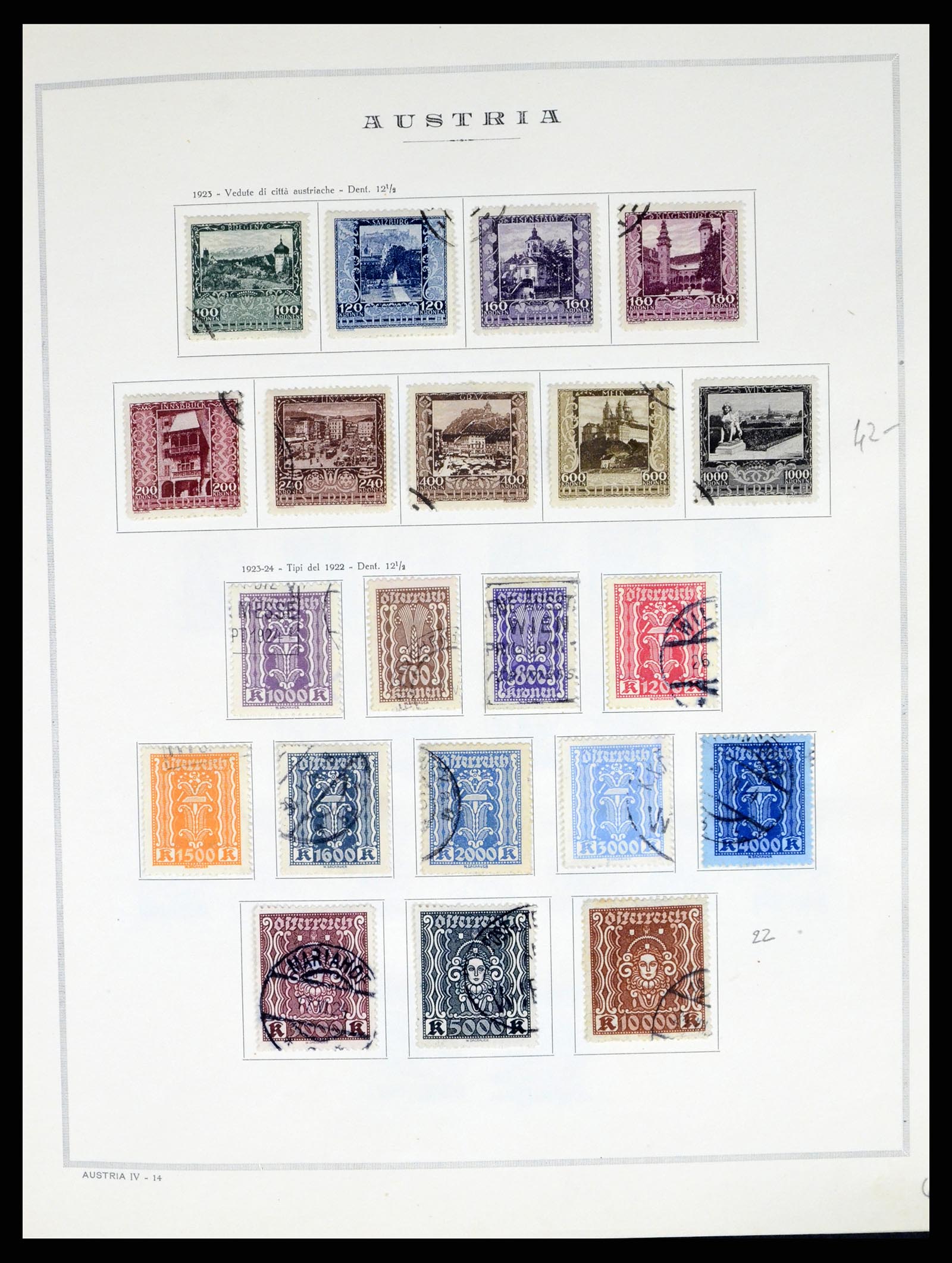 37904 013 - Postzegelverzameling 37904 Oostenrijk en gebieden 1850-1980.