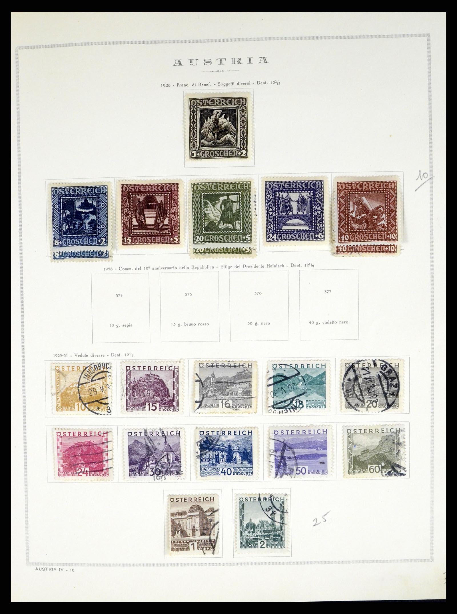 37904 015 - Postzegelverzameling 37904 Oostenrijk en gebieden 1850-1980.