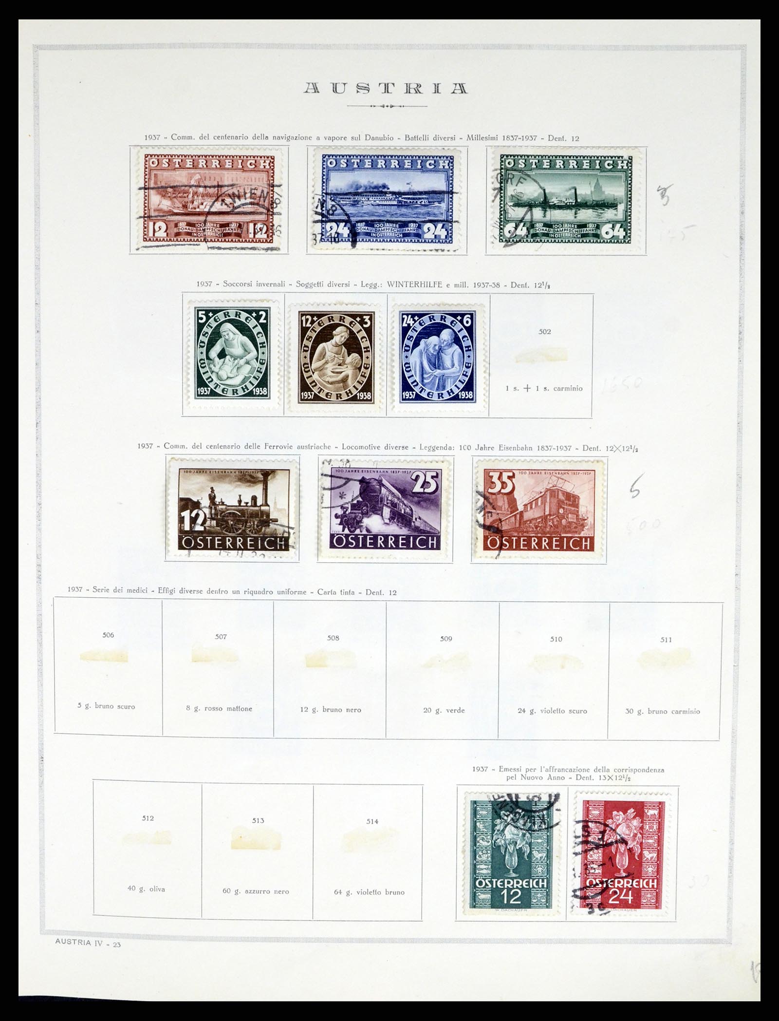37904 021 - Stamp Collection 37904 Austria and territories 1850-1980.
