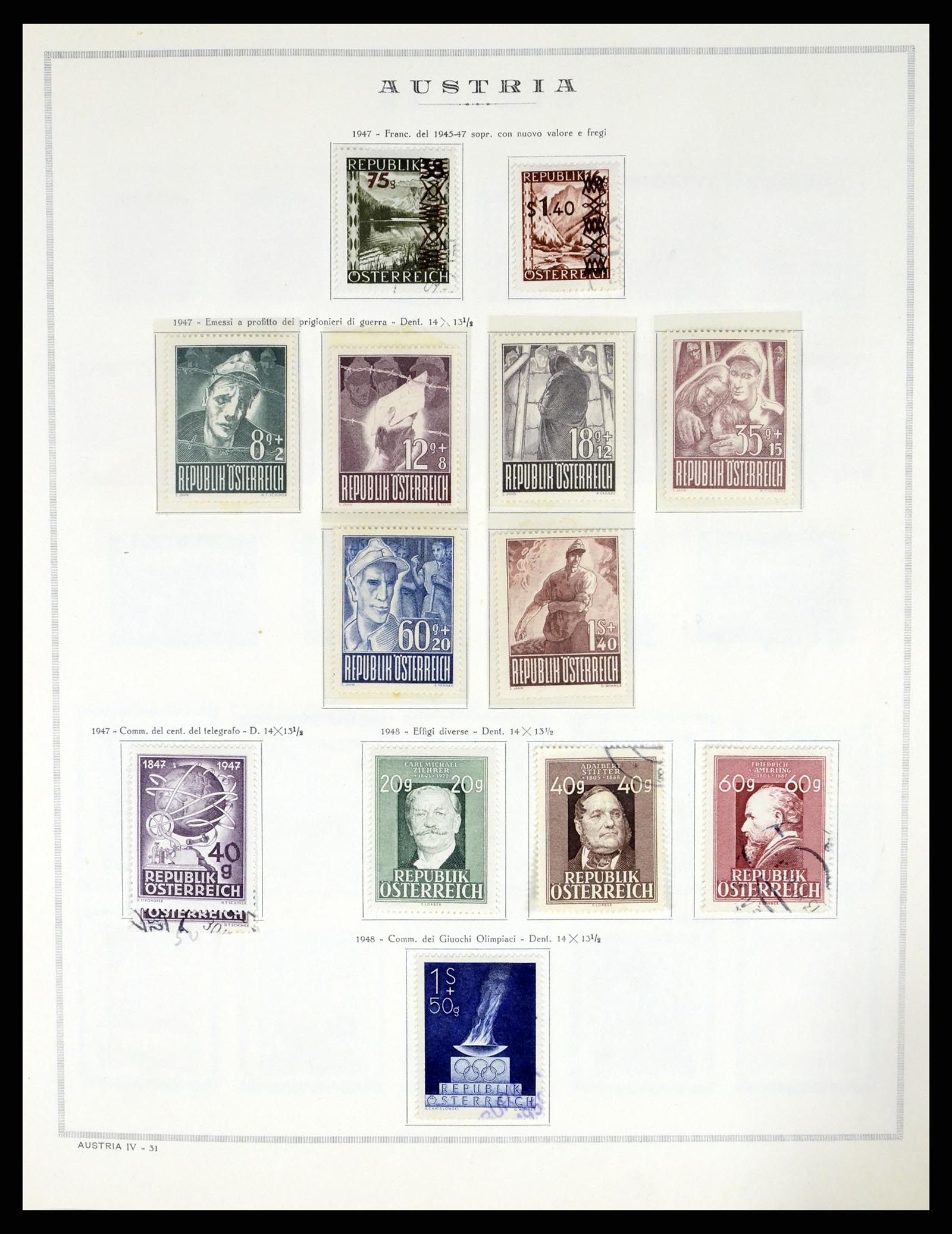 37904 030 - Postzegelverzameling 37904 Oostenrijk en gebieden 1850-1980.