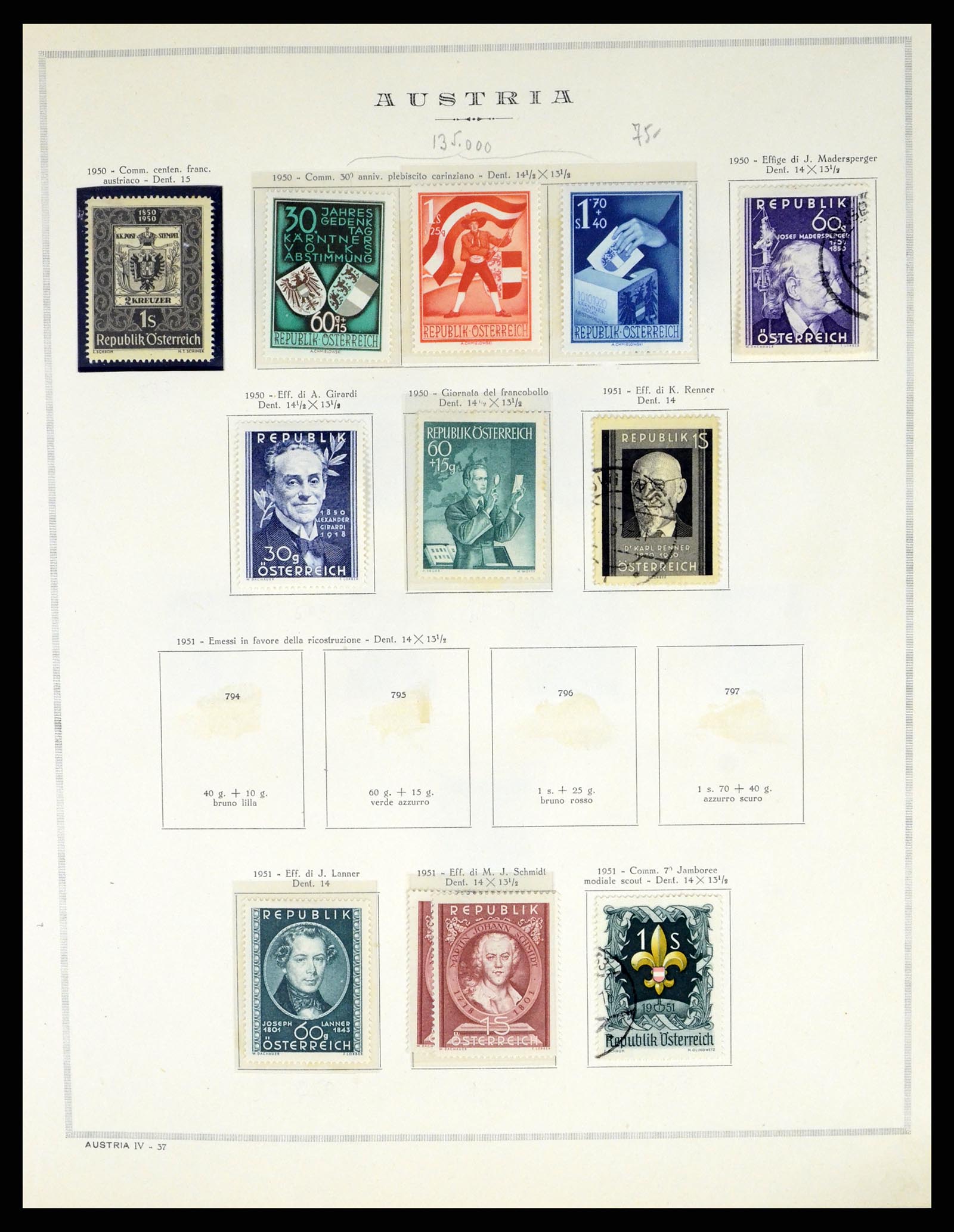 37904 037 - Postzegelverzameling 37904 Oostenrijk en gebieden 1850-1980.