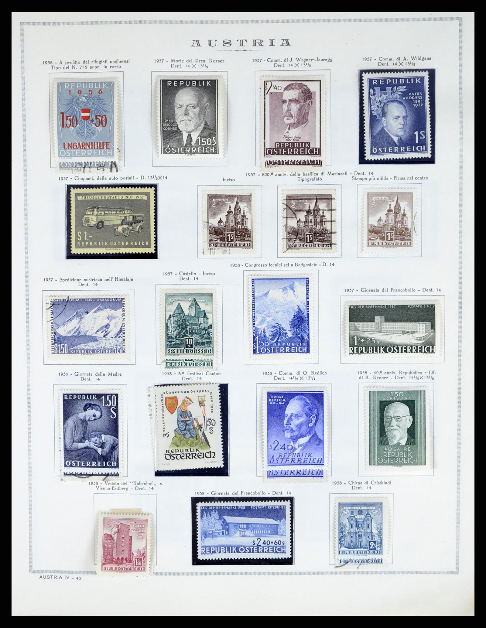 37904 043 - Postzegelverzameling 37904 Oostenrijk en gebieden 1850-1980.