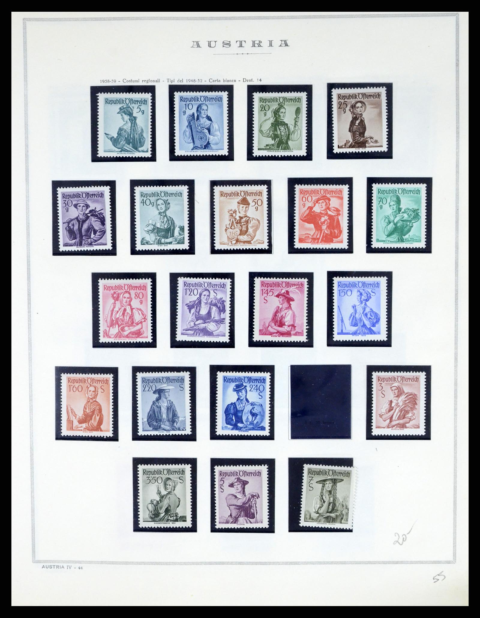 37904 044 - Postzegelverzameling 37904 Oostenrijk en gebieden 1850-1980.