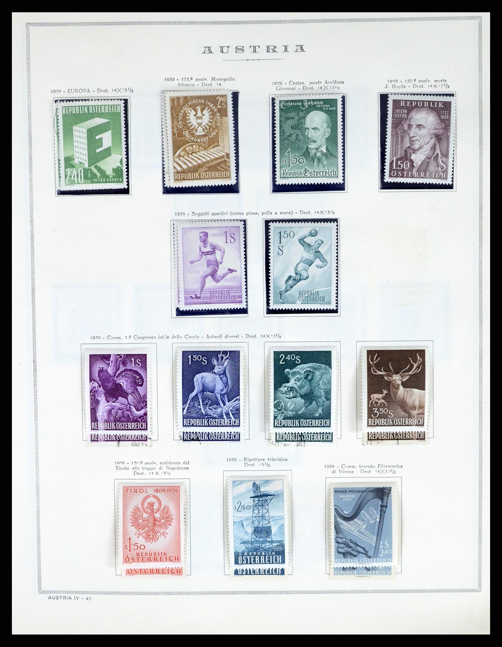 37904 045 - Postzegelverzameling 37904 Oostenrijk en gebieden 1850-1980.