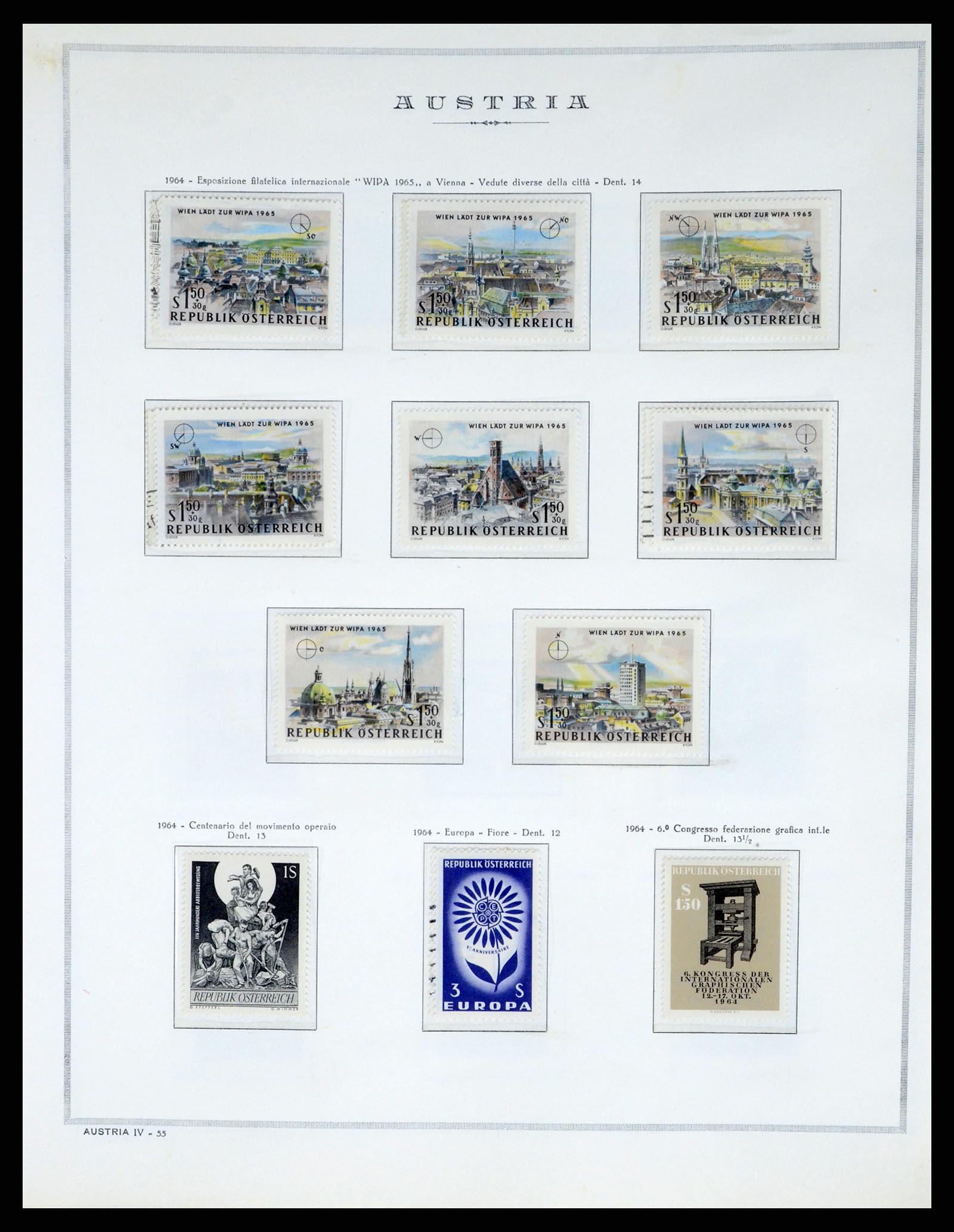 37904 055 - Postzegelverzameling 37904 Oostenrijk en gebieden 1850-1980.
