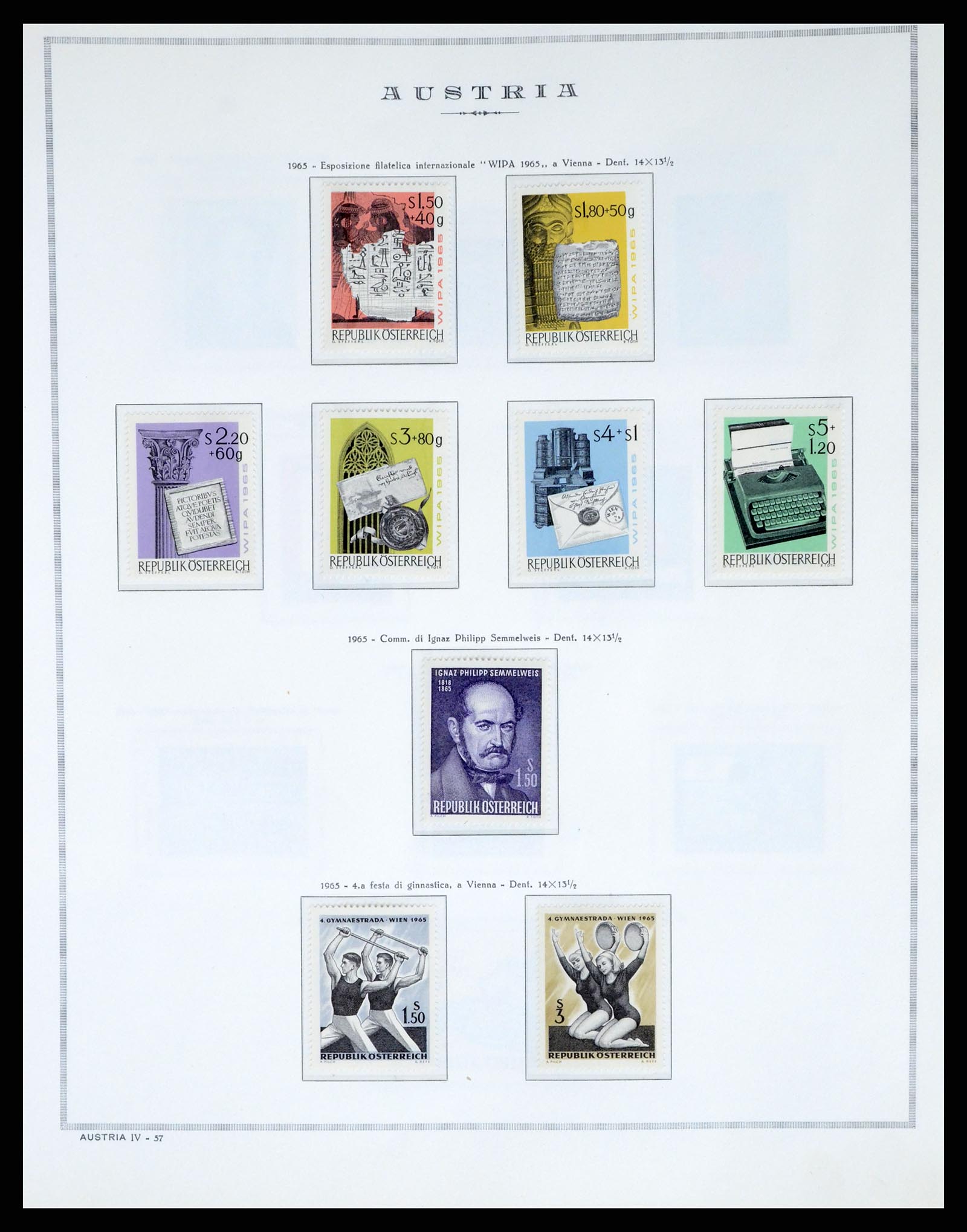 37904 057 - Postzegelverzameling 37904 Oostenrijk en gebieden 1850-1980.
