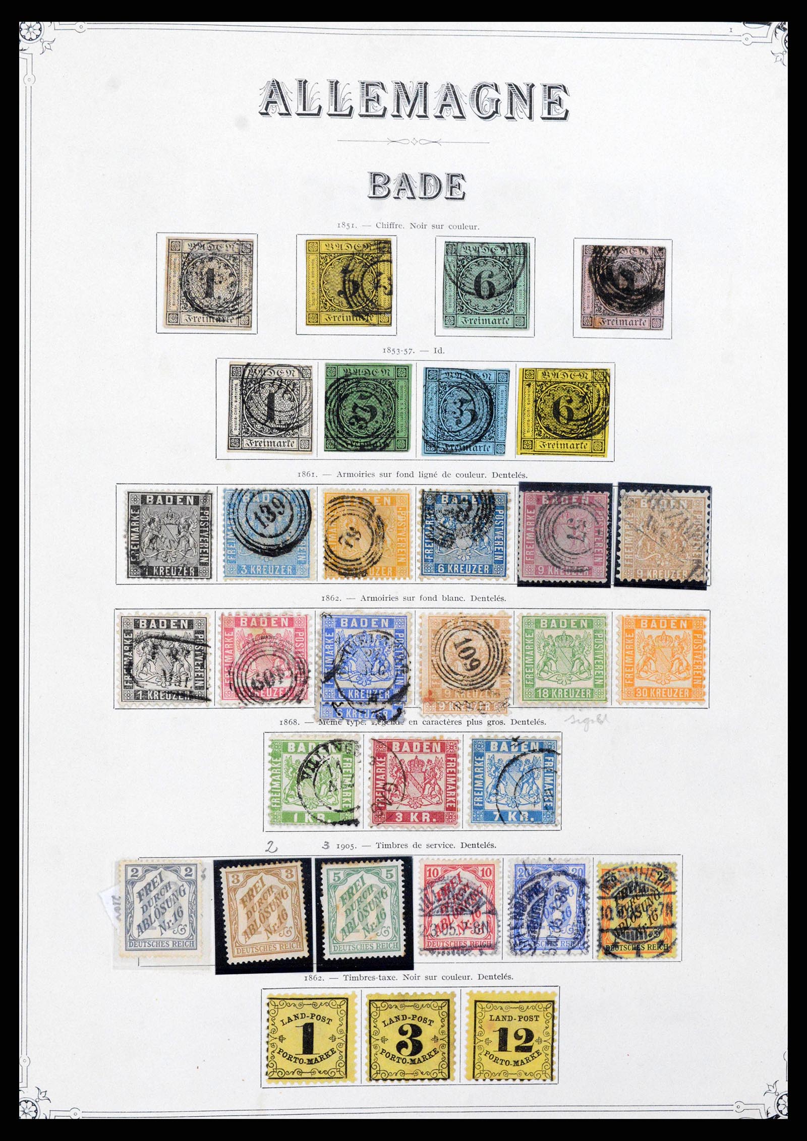 37905 0001 - Stamp Collection 37905 German States 1849-1920.