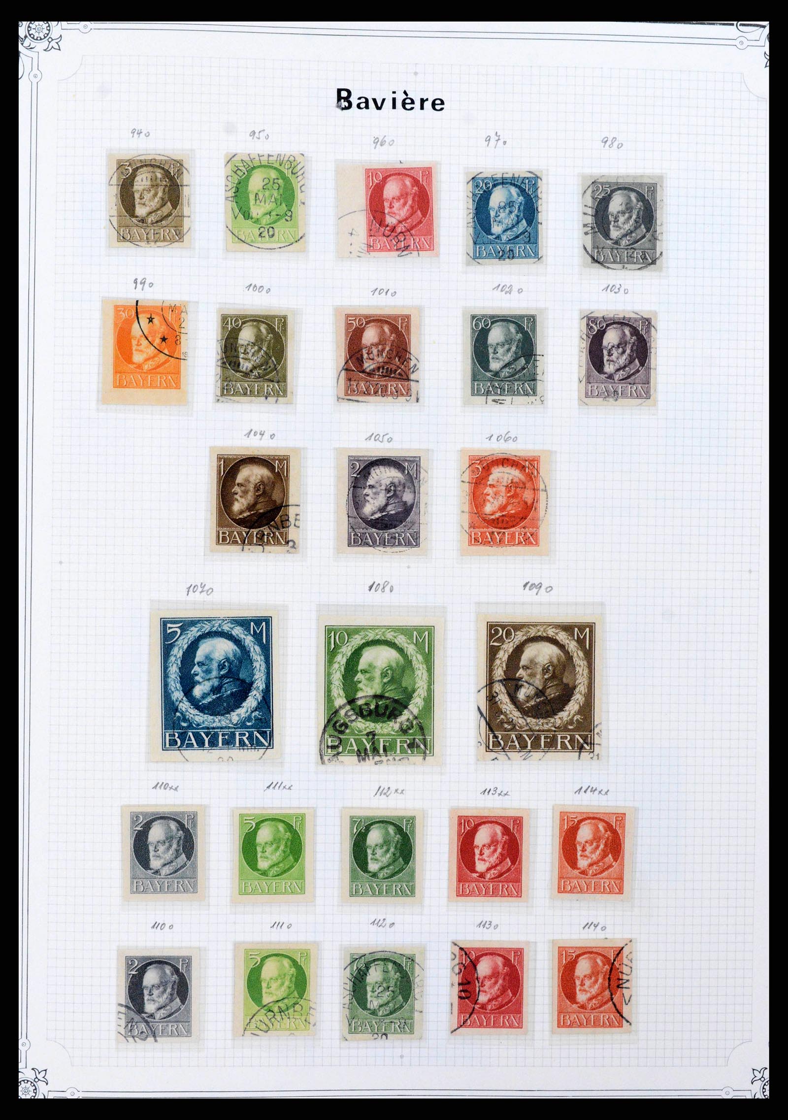 37905 0006 - Stamp Collection 37905 German States 1849-1920.
