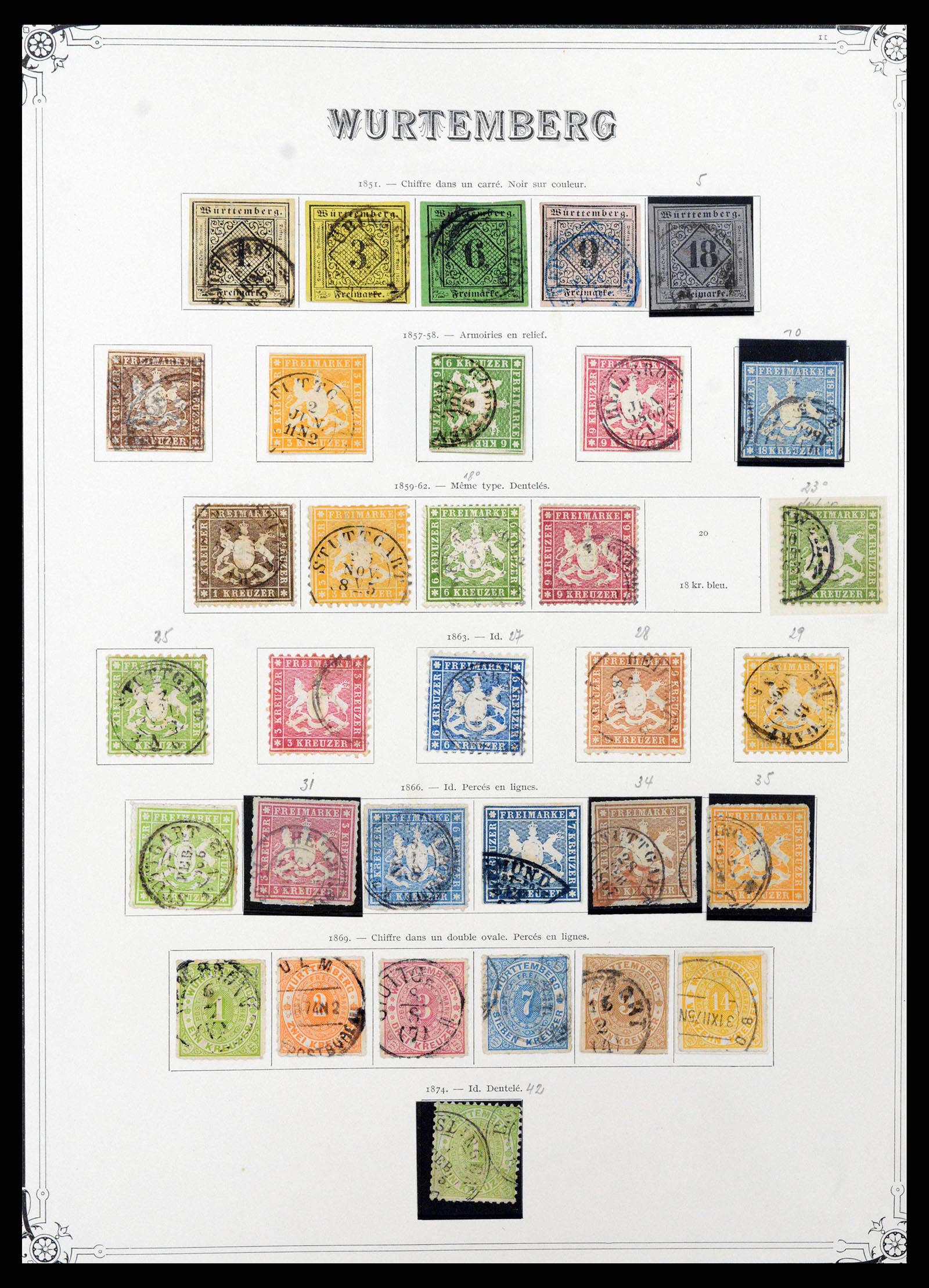 37905 0030 - Postzegelverzameling 37905 Duitse Staten 1849-1920.