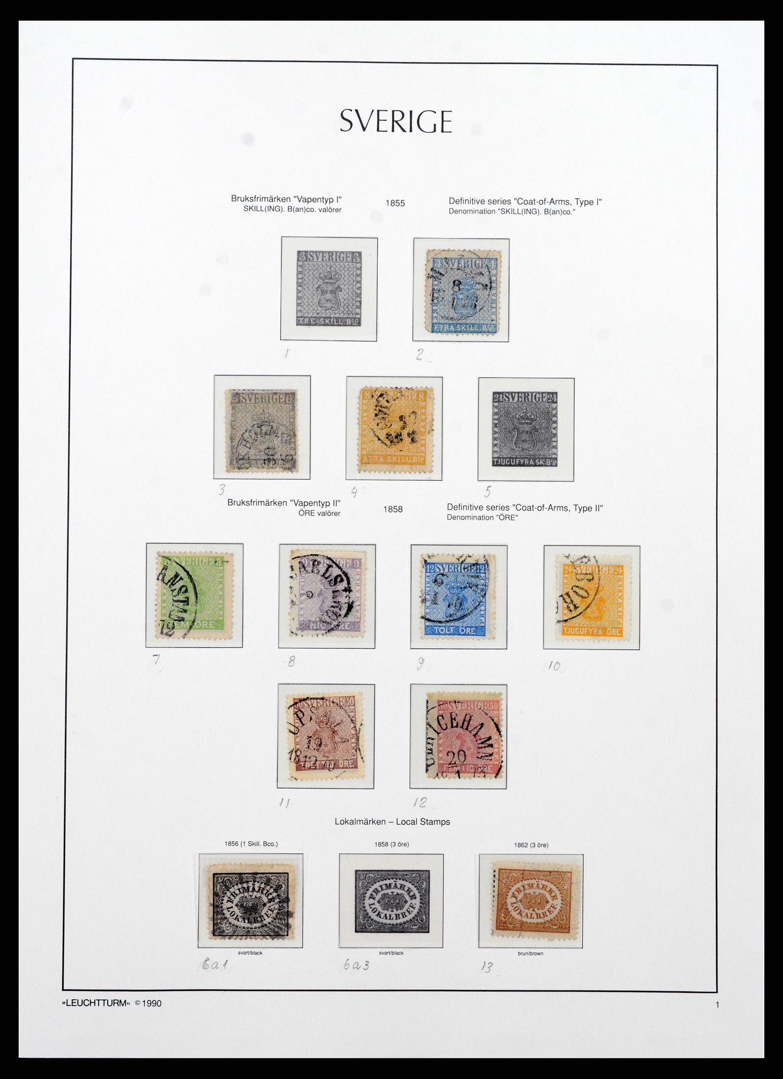 37907 001 - Postzegelverzameling 37907 Zweden 1855-2000.