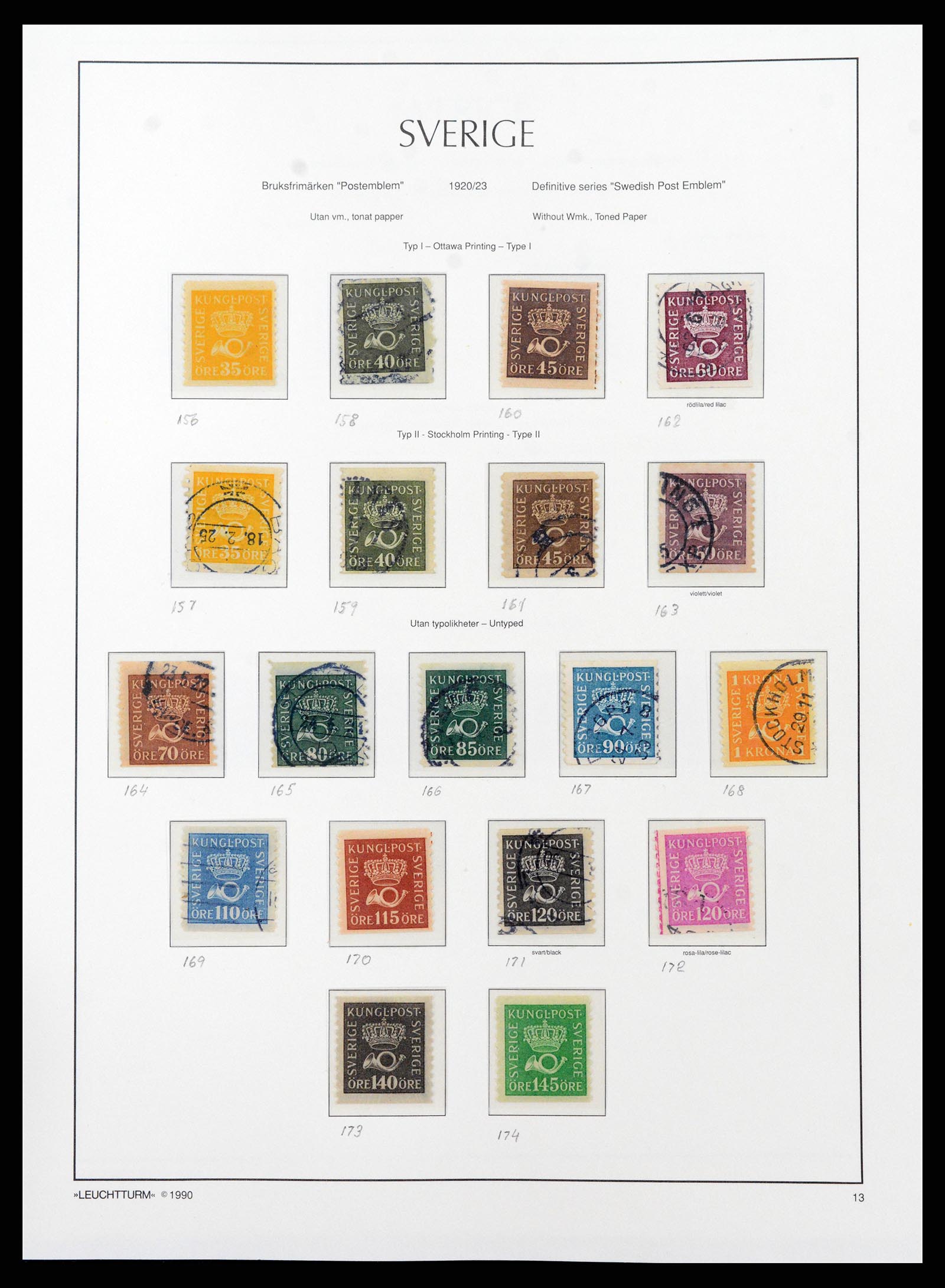 37907 014 - Stamp Collection 37907 Sweden 1855-2000.
