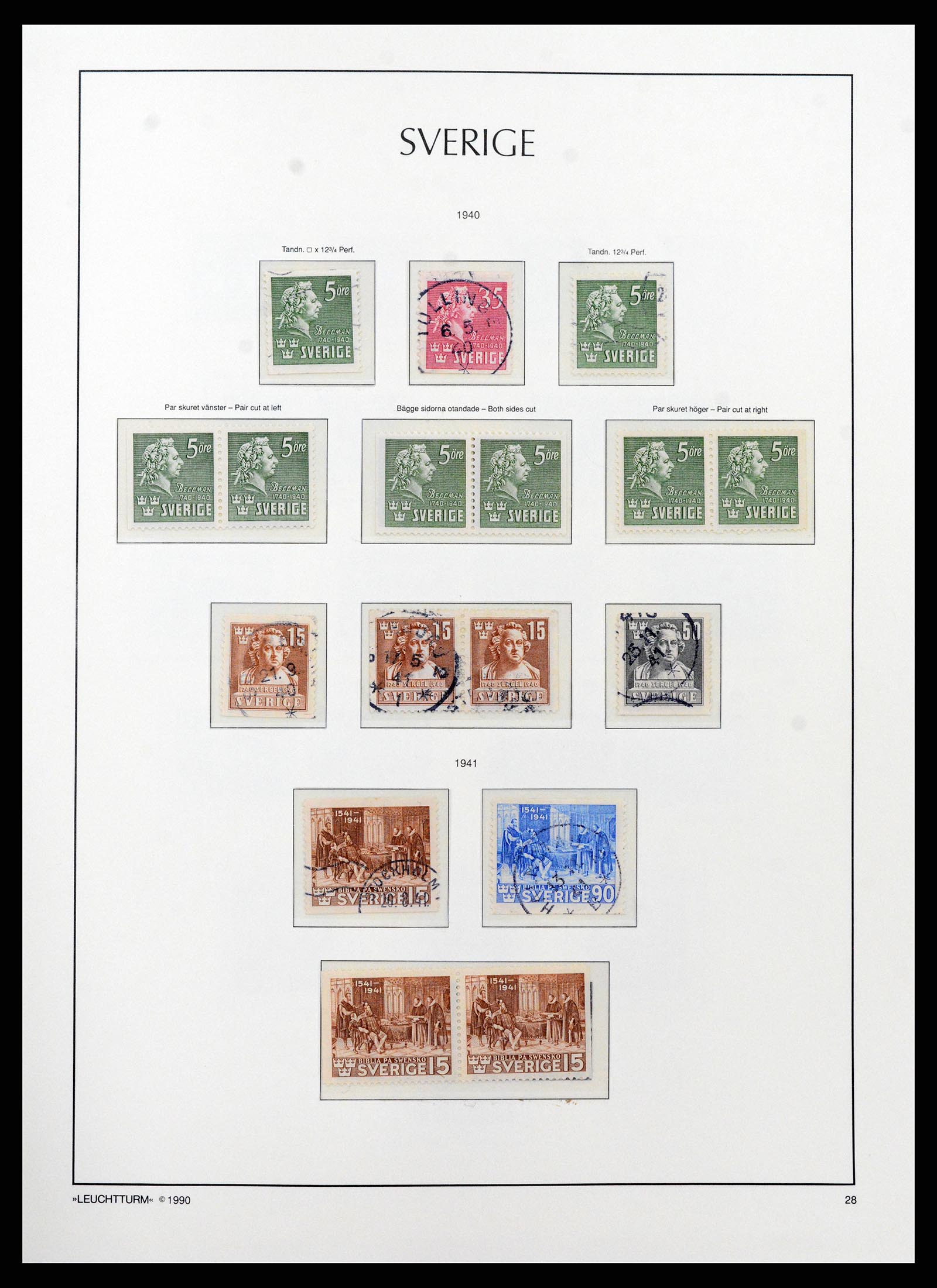 37907 030 - Stamp Collection 37907 Sweden 1855-2000.