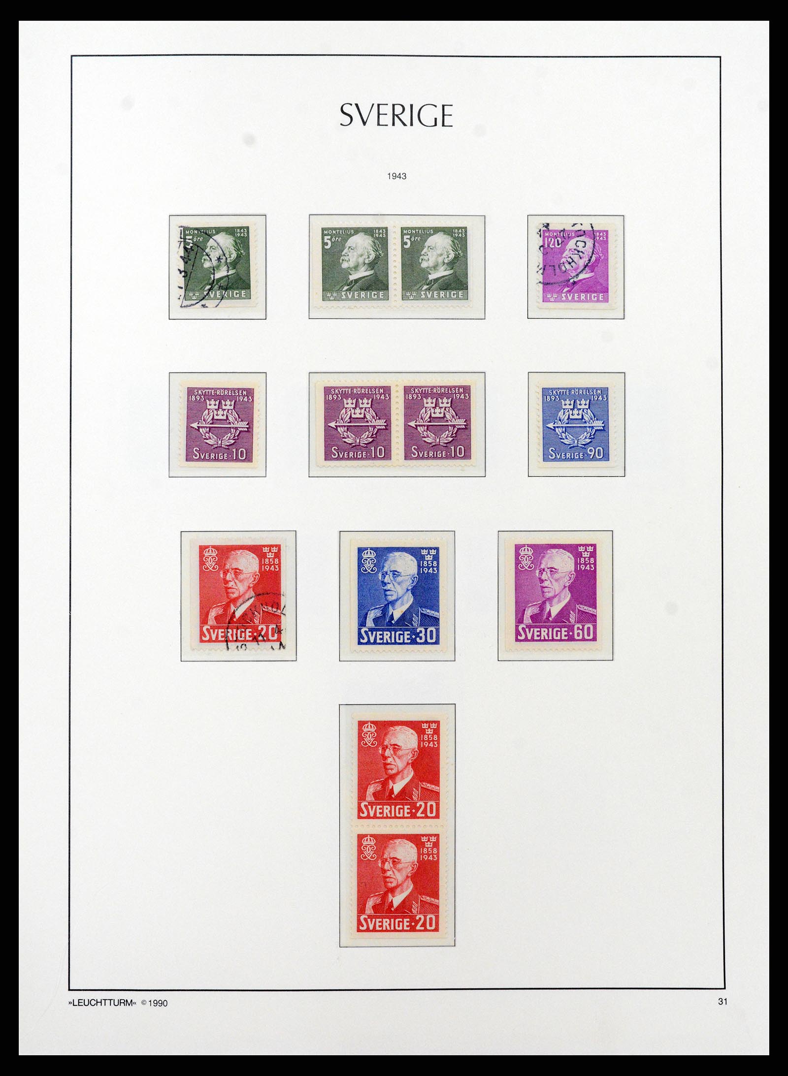 37907 033 - Stamp Collection 37907 Sweden 1855-2000.