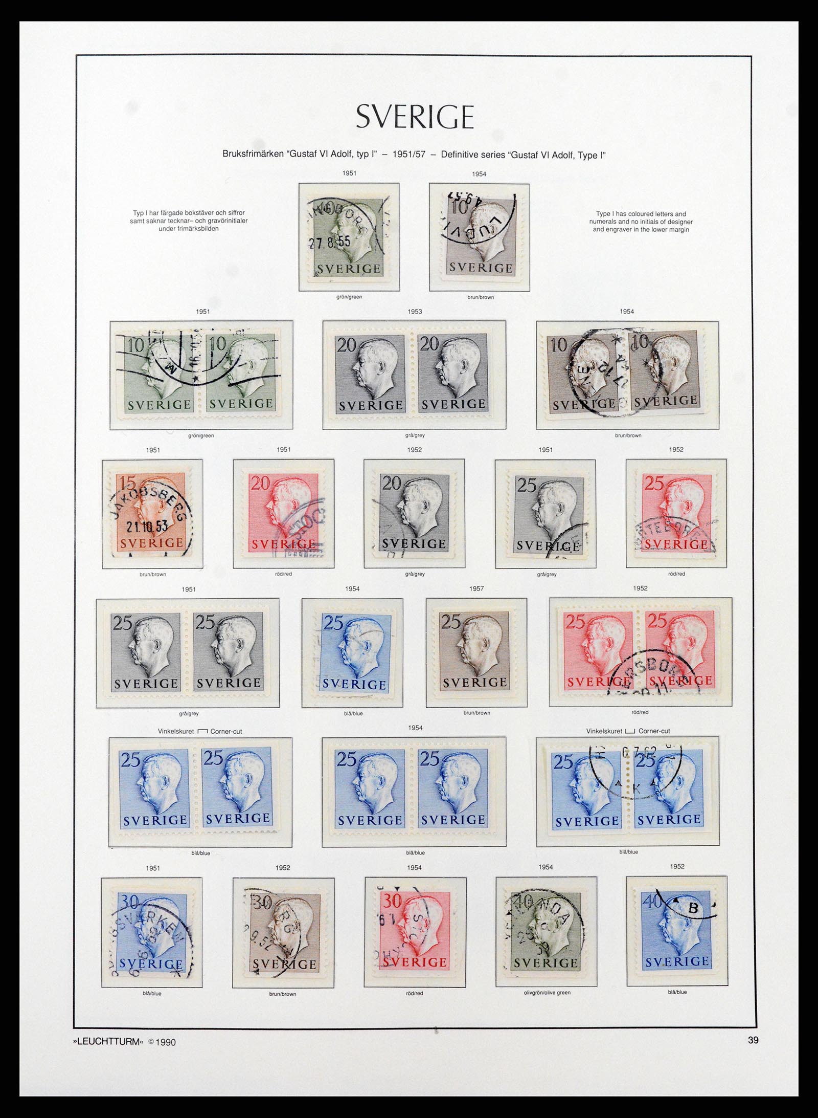 37907 041 - Stamp Collection 37907 Sweden 1855-2000.