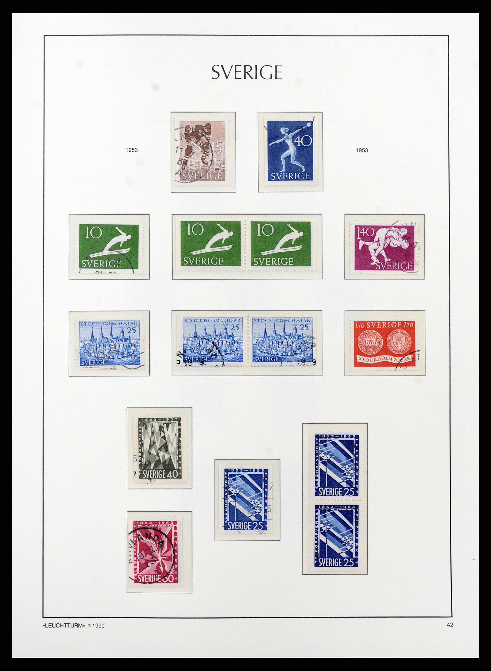 37907 044 - Stamp Collection 37907 Sweden 1855-2000.