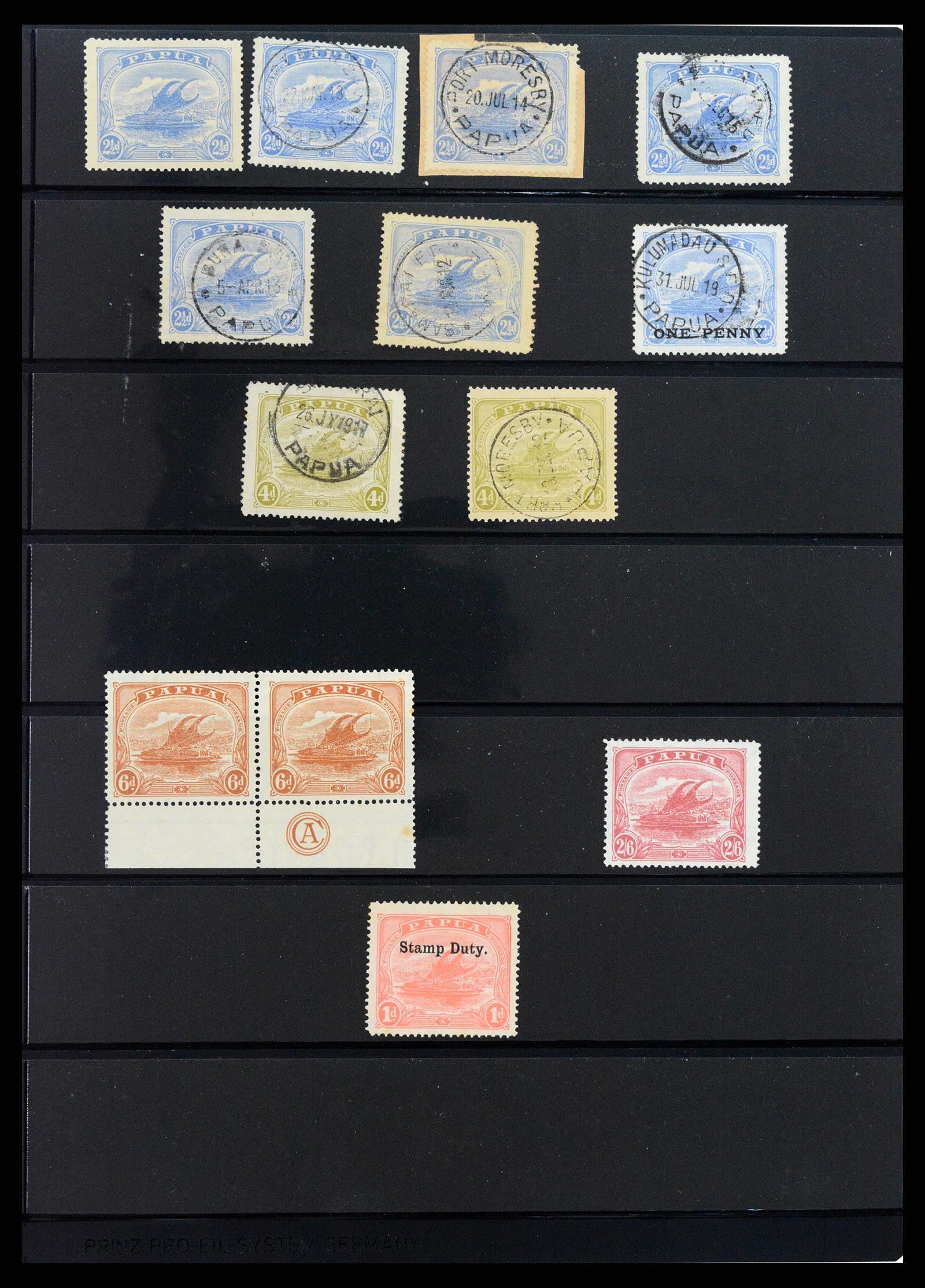 37908 003 - Postzegelverzameling 37908 Papua 1911-1934.