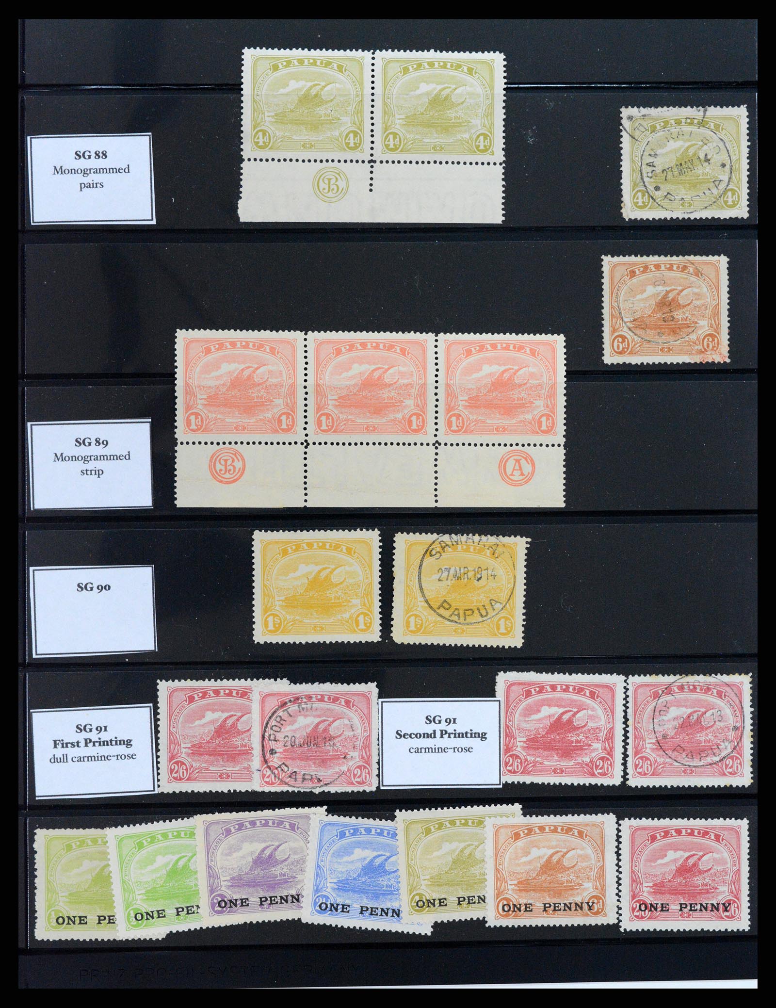 37908 005 - Postzegelverzameling 37908 Papua 1911-1934.