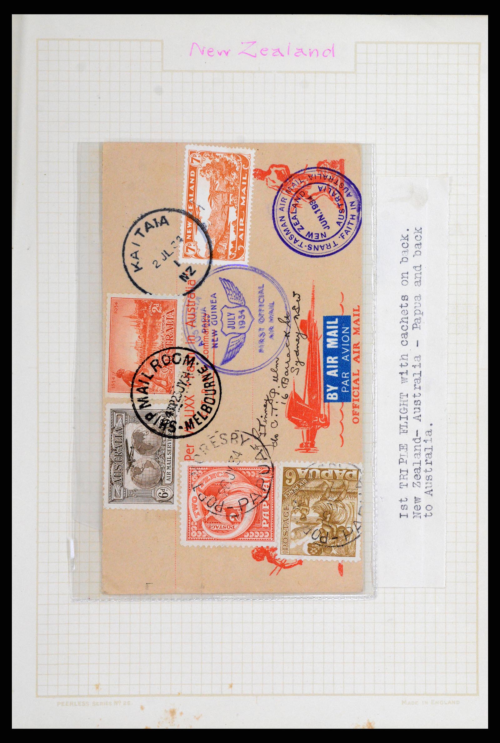 37908 009 - Postzegelverzameling 37908 Papua 1911-1934.