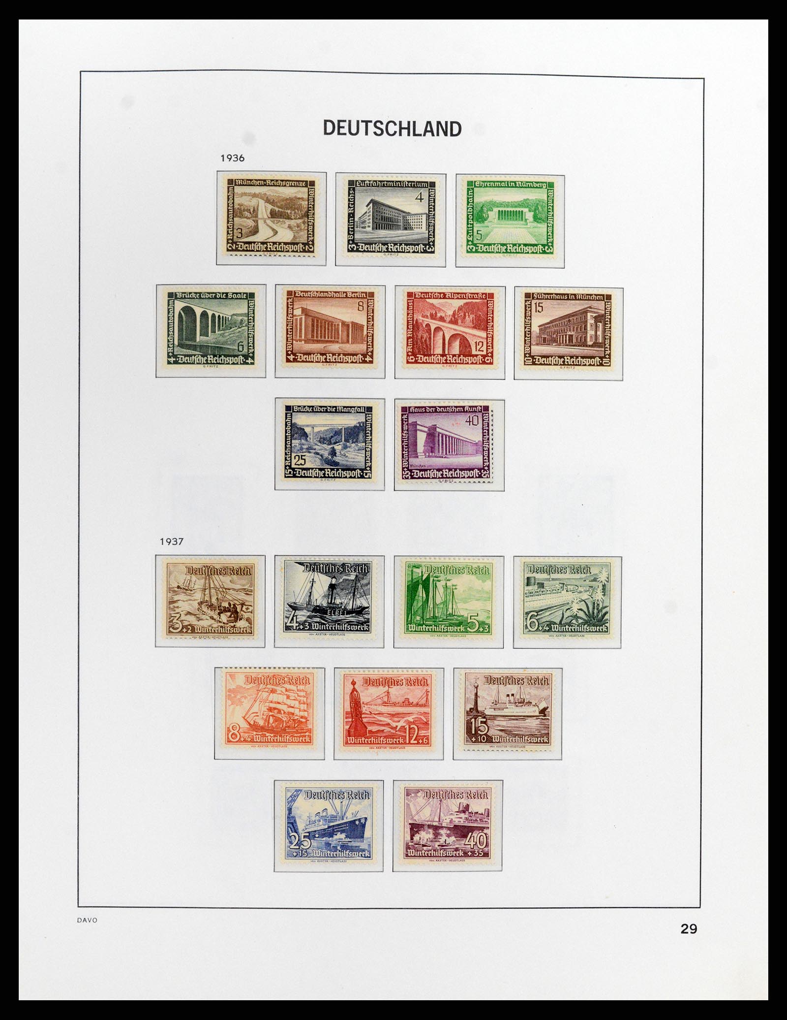 37911 005 - Stamp Collection 37911 German Reich 1935-1945.