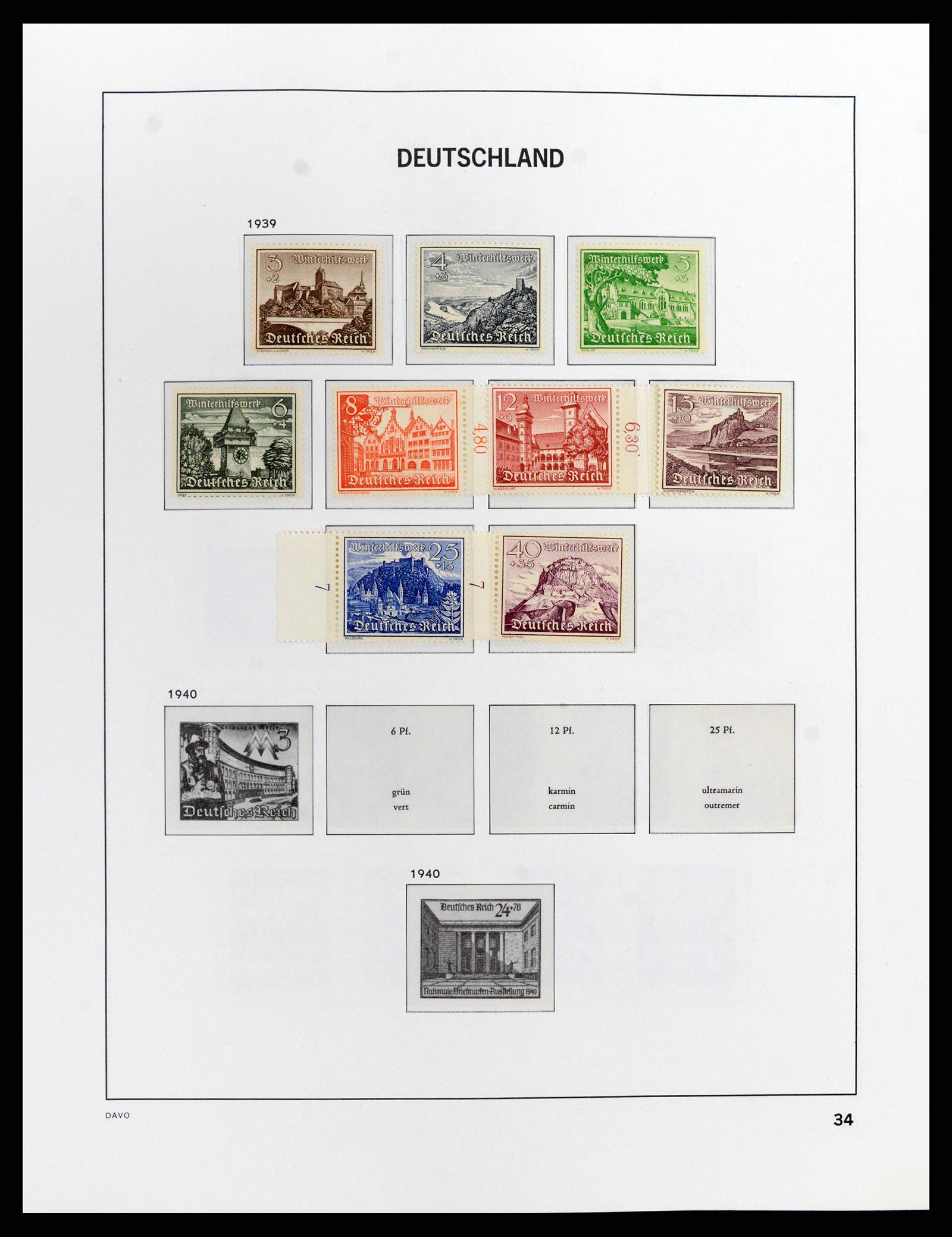 37911 010 - Stamp Collection 37911 German Reich 1935-1945.