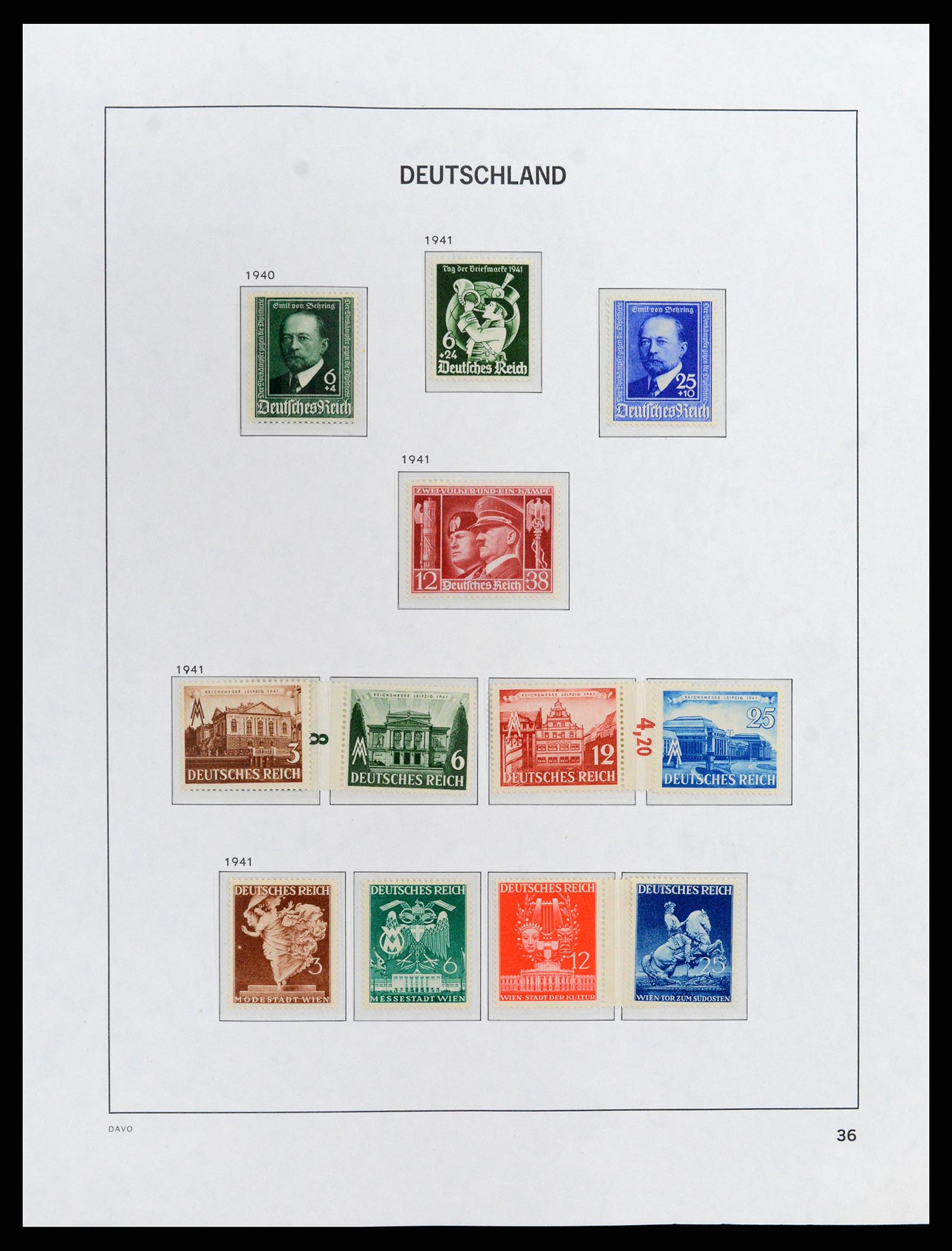37911 012 - Stamp Collection 37911 German Reich 1935-1945.