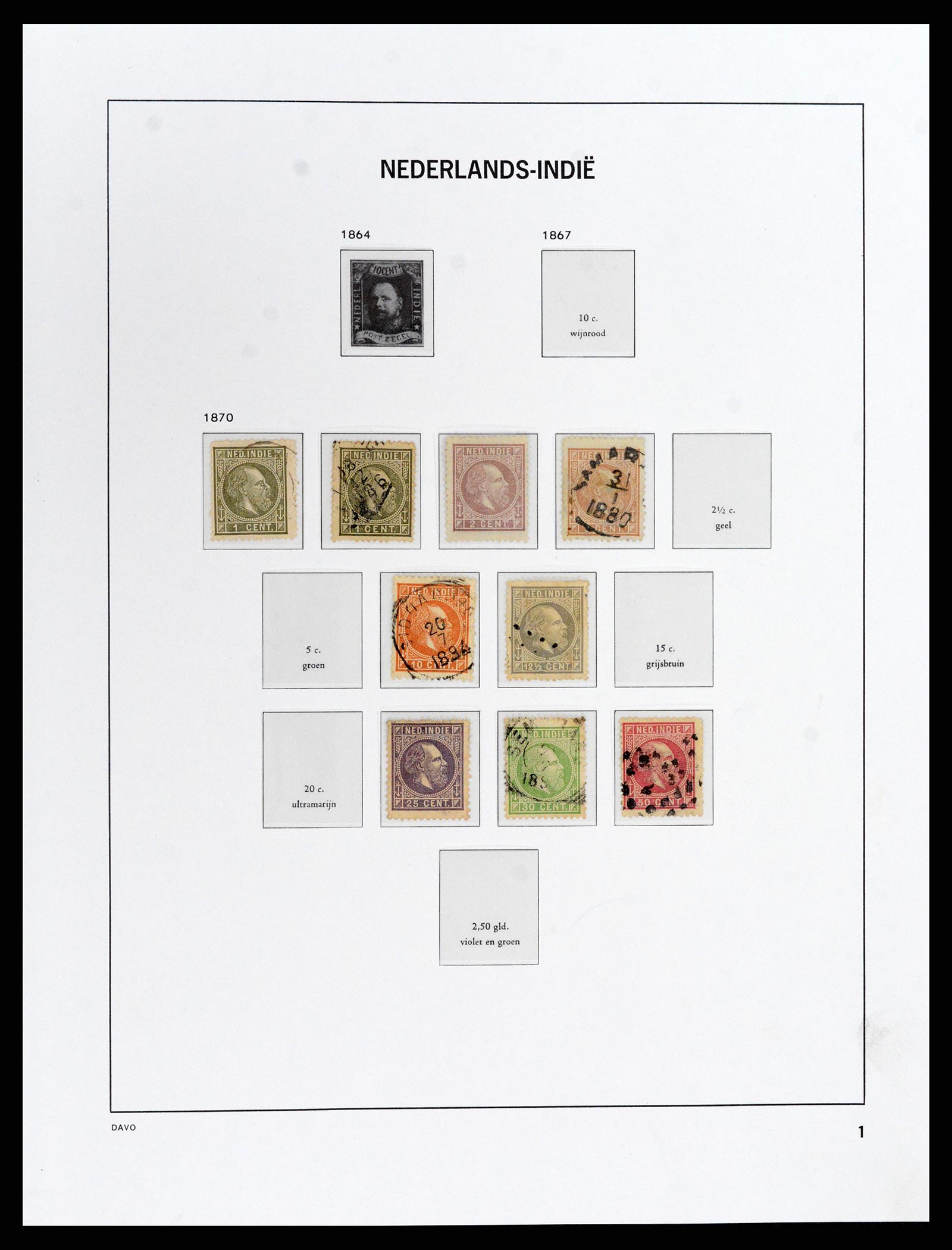 37912 001 - Postzegelverzameling 37912 Nederlands Indië 1870-1948.