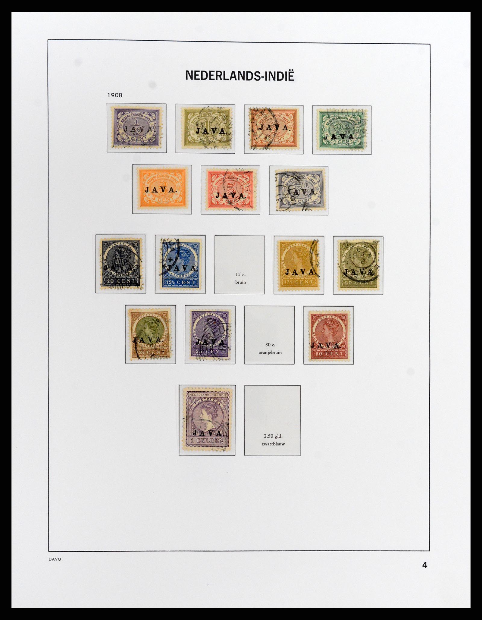 37912 004 - Postzegelverzameling 37912 Nederlands Indië 1870-1948.