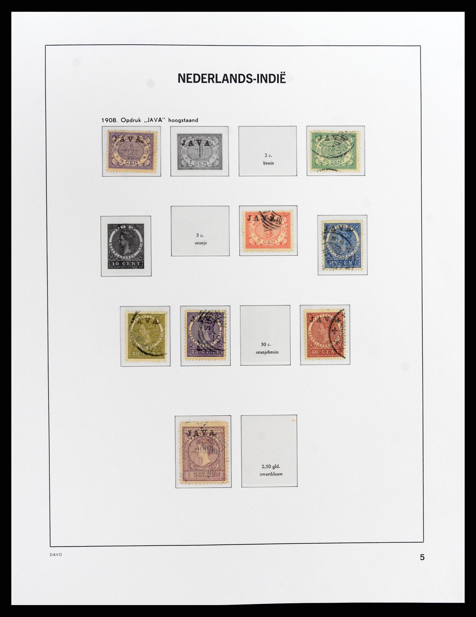 37912 005 - Postzegelverzameling 37912 Nederlands Indië 1870-1948.