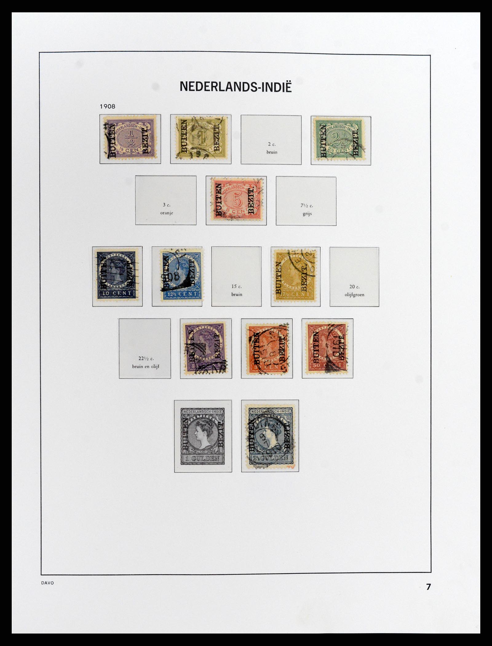 37912 007 - Postzegelverzameling 37912 Nederlands Indië 1870-1948.