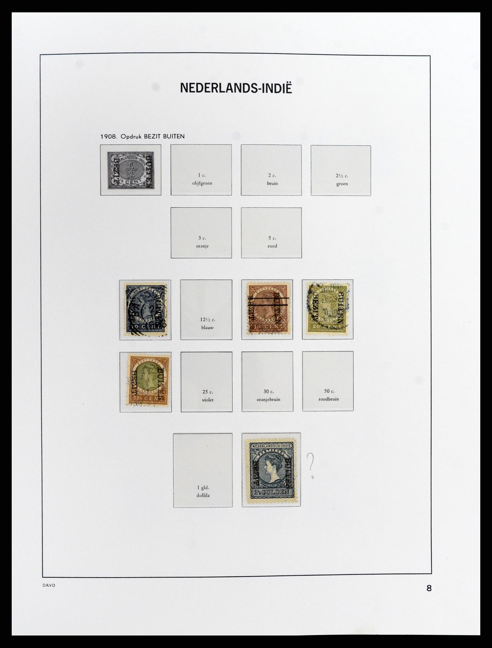 37912 008 - Postzegelverzameling 37912 Nederlands Indië 1870-1948.