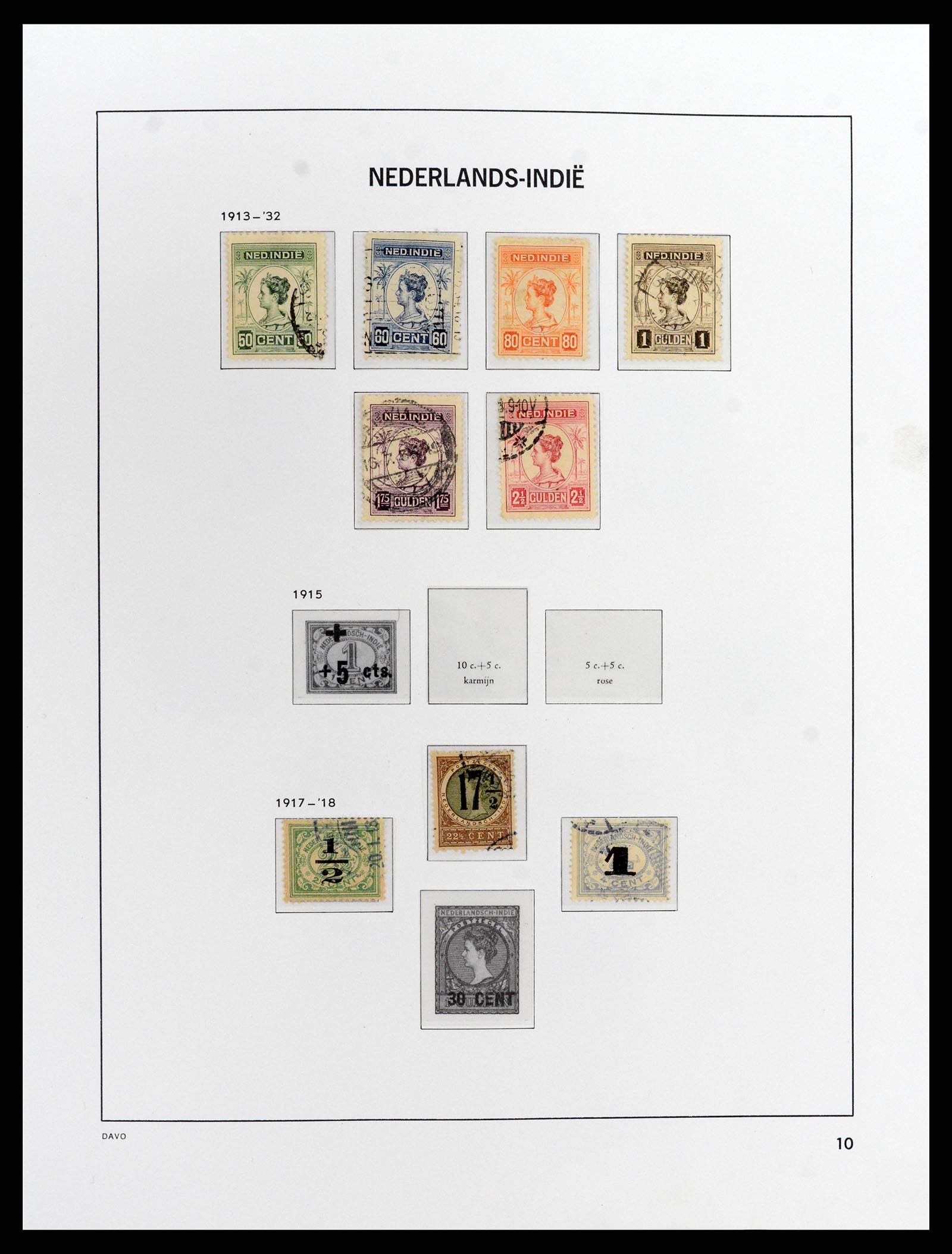 37912 010 - Postzegelverzameling 37912 Nederlands Indië 1870-1948.