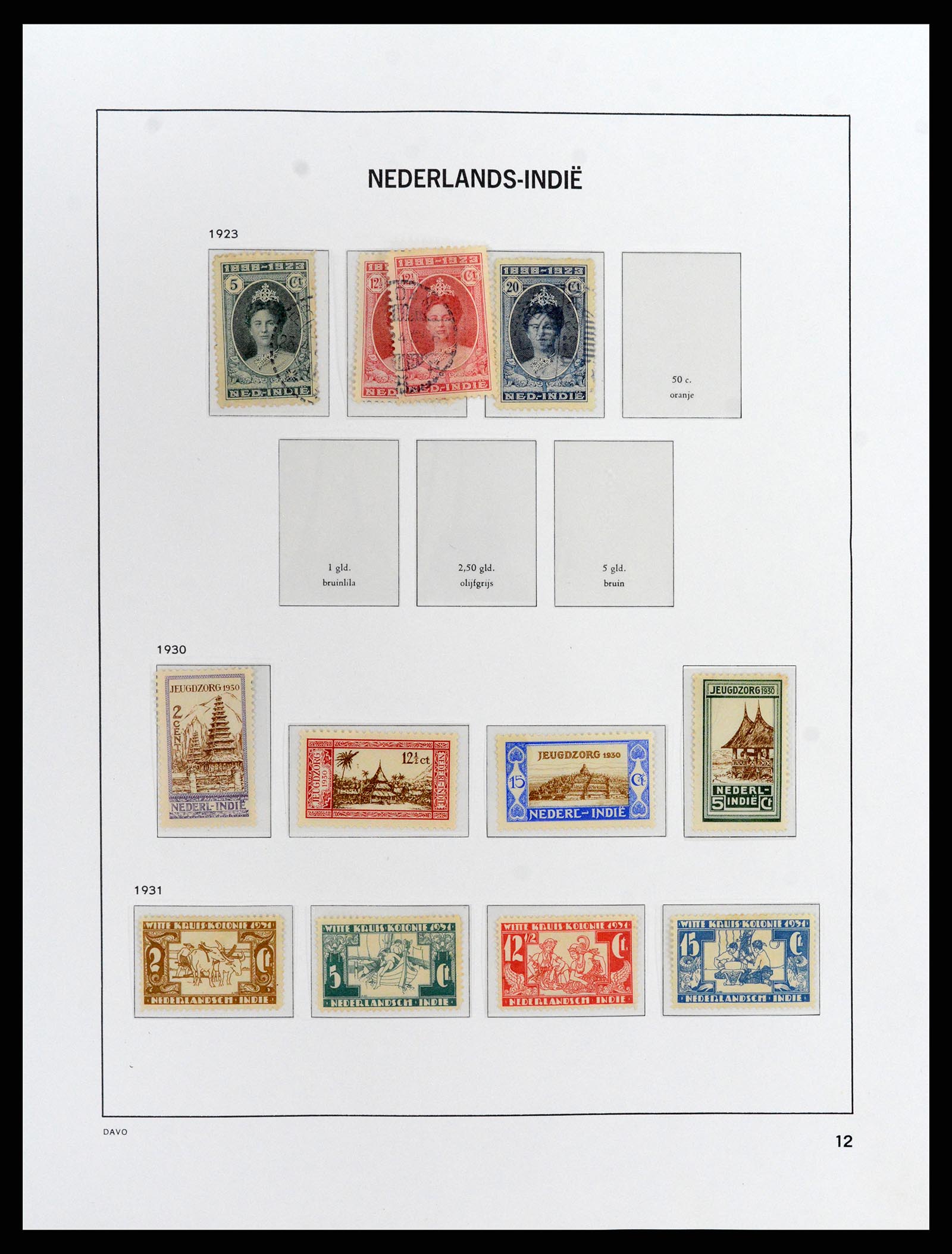 37912 012 - Postzegelverzameling 37912 Nederlands Indië 1870-1948.