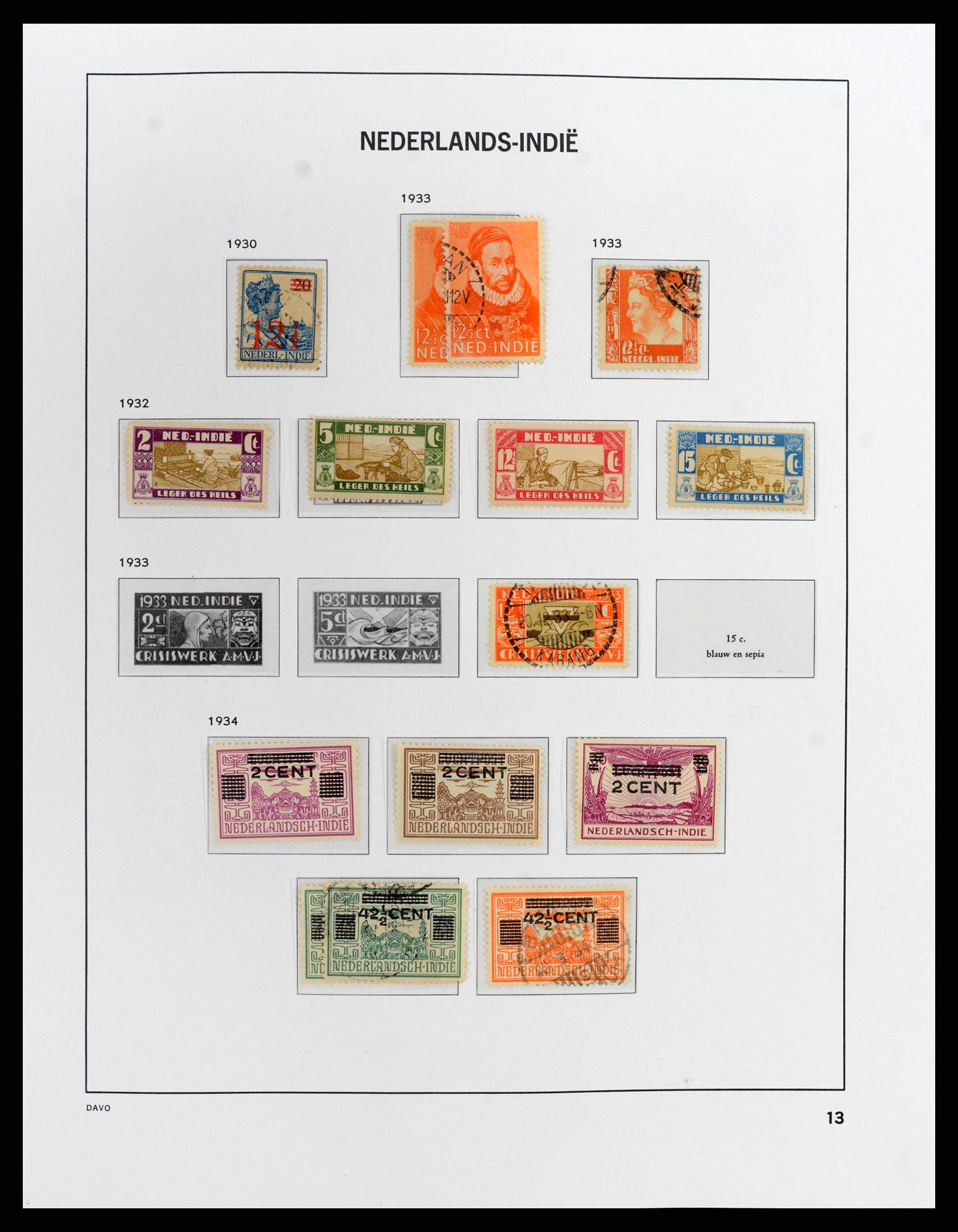 37912 013 - Postzegelverzameling 37912 Nederlands Indië 1870-1948.