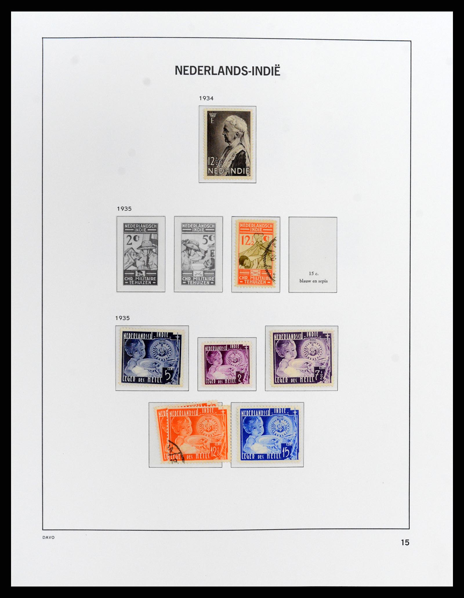 37912 015 - Postzegelverzameling 37912 Nederlands Indië 1870-1948.
