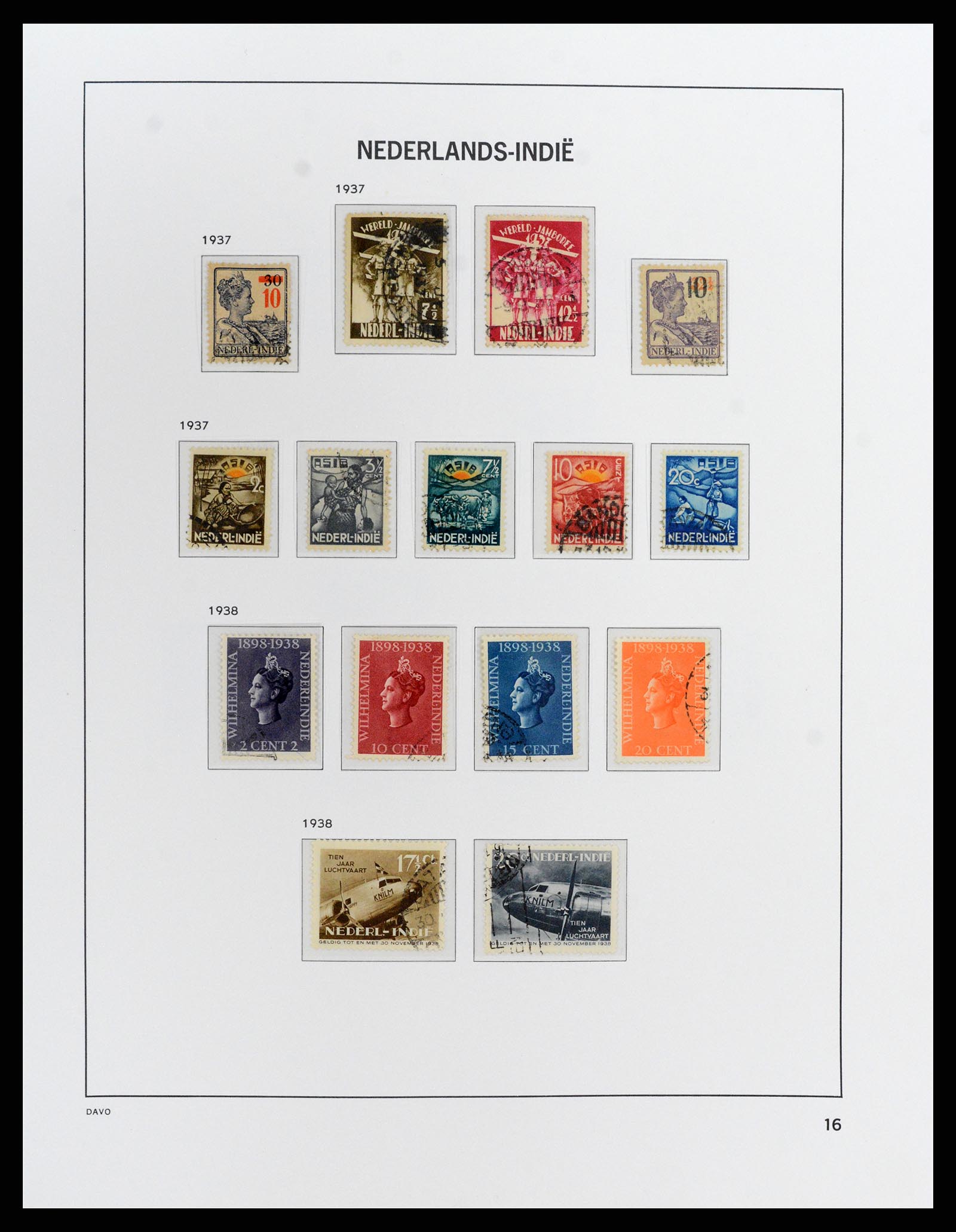 37912 016 - Postzegelverzameling 37912 Nederlands Indië 1870-1948.