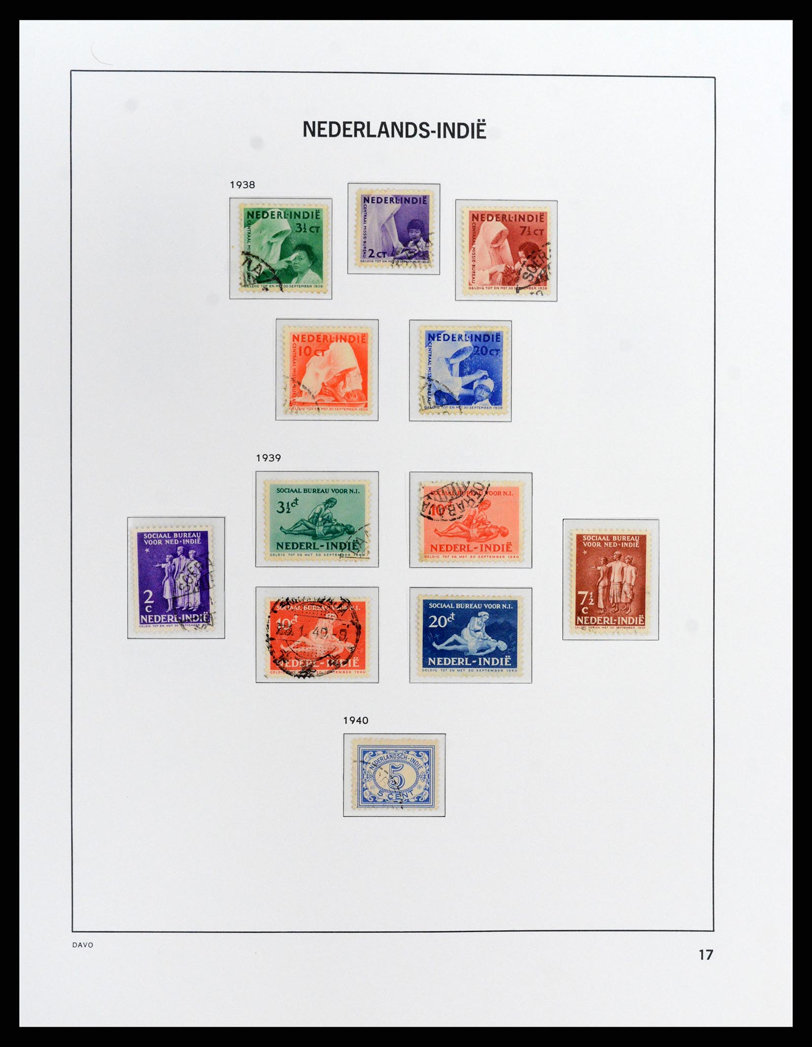37912 017 - Postzegelverzameling 37912 Nederlands Indië 1870-1948.