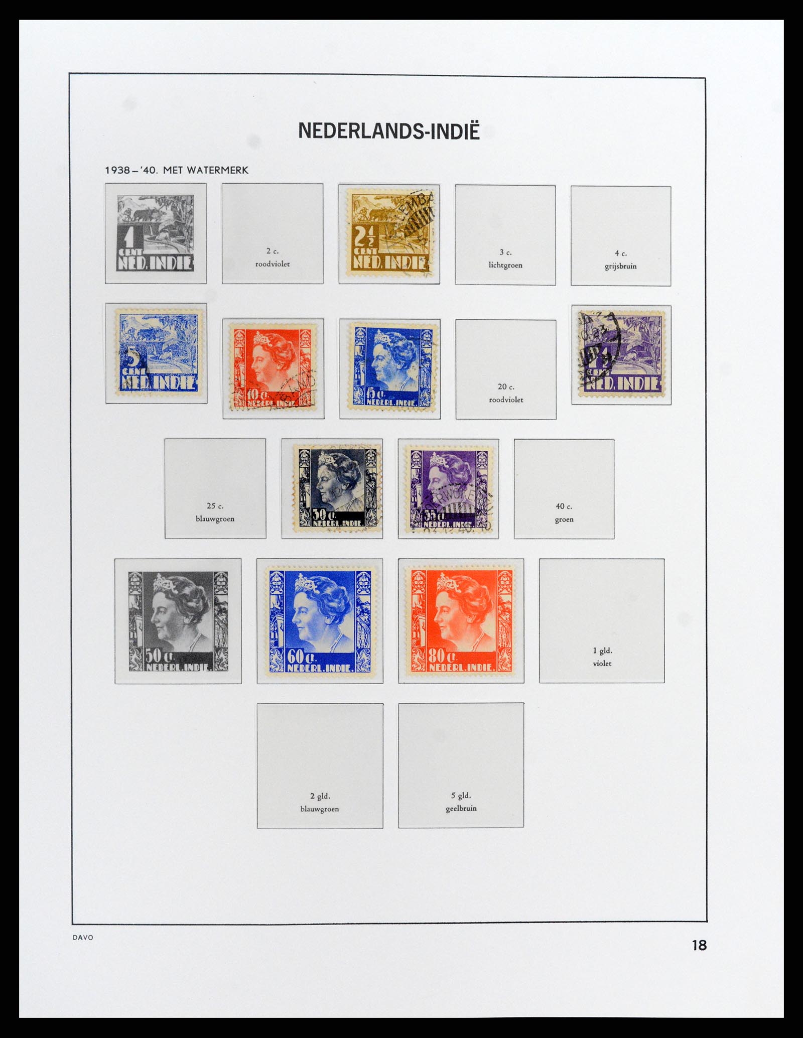 37912 018 - Postzegelverzameling 37912 Nederlands Indië 1870-1948.