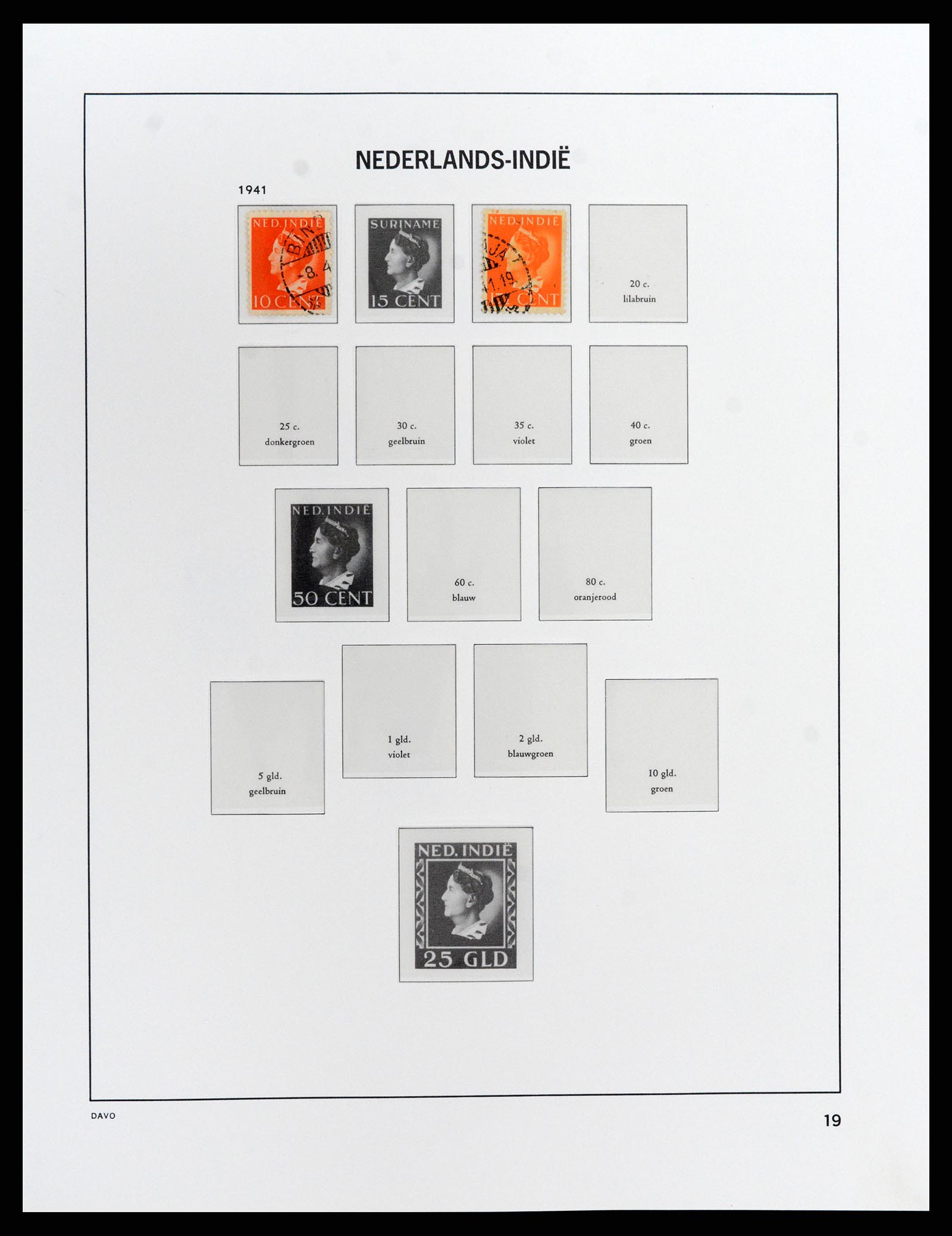37912 019 - Postzegelverzameling 37912 Nederlands Indië 1870-1948.