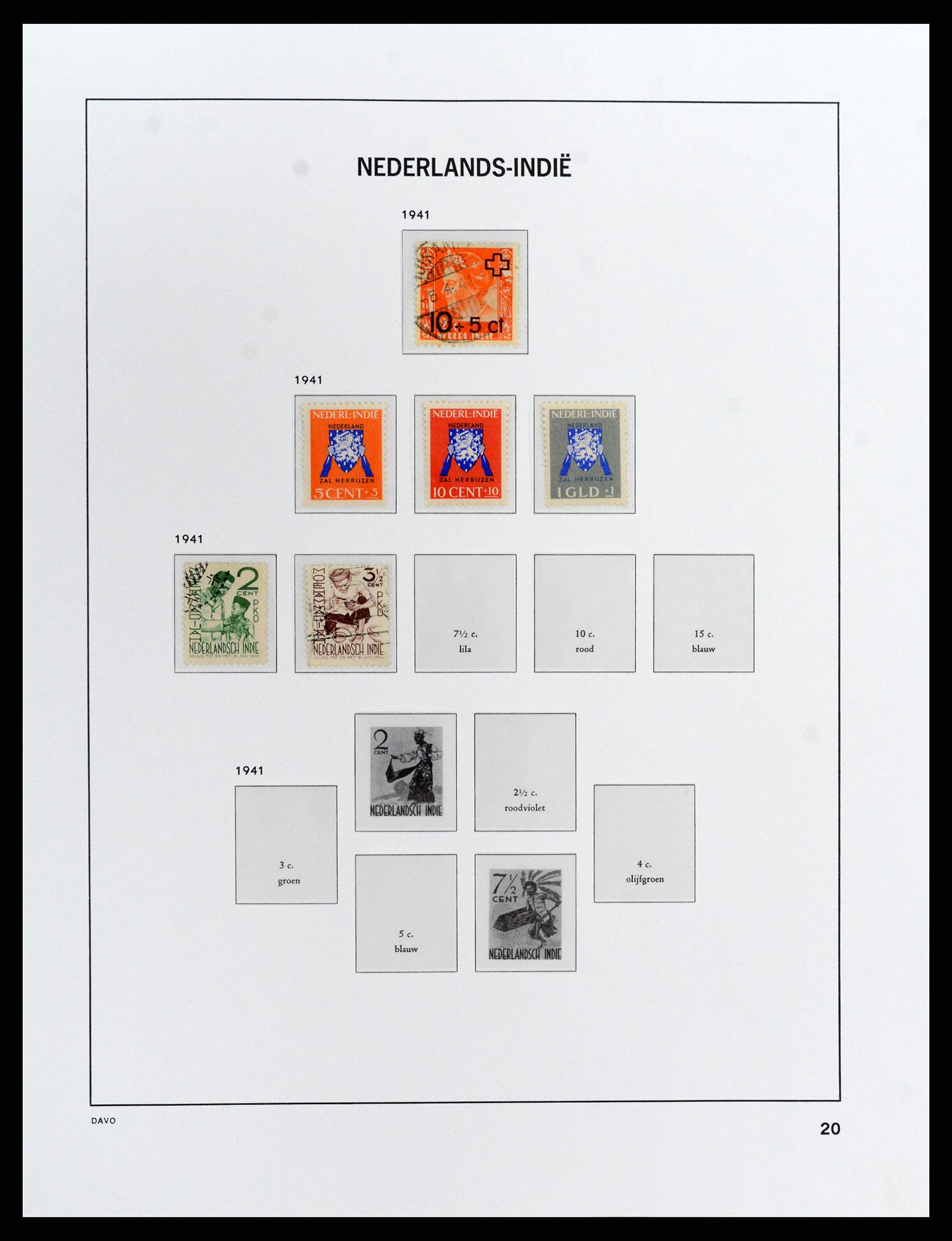 37912 020 - Postzegelverzameling 37912 Nederlands Indië 1870-1948.