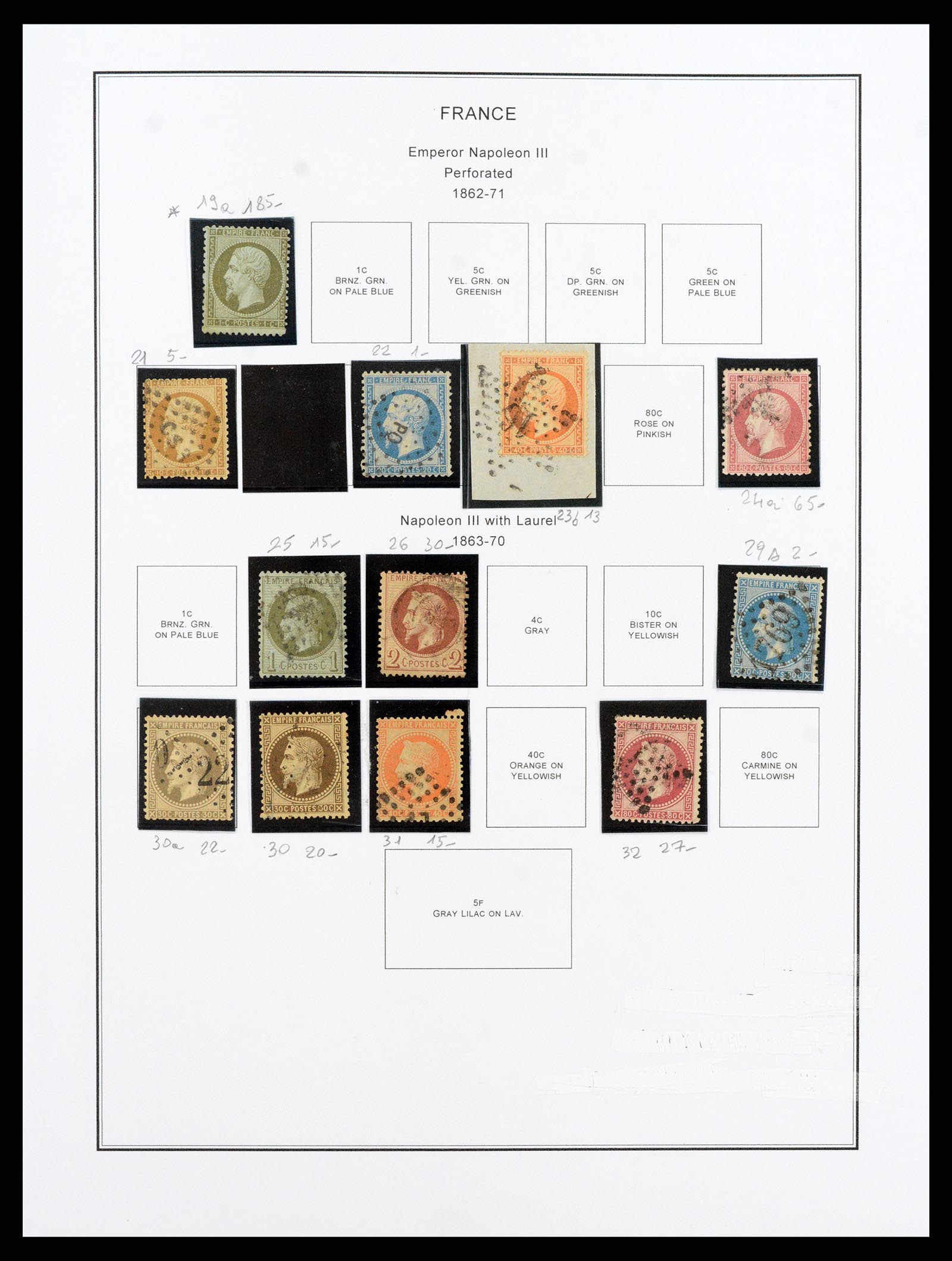 37913 003 - Postzegelverzameling 37913 Frankrijk 1849-2000.