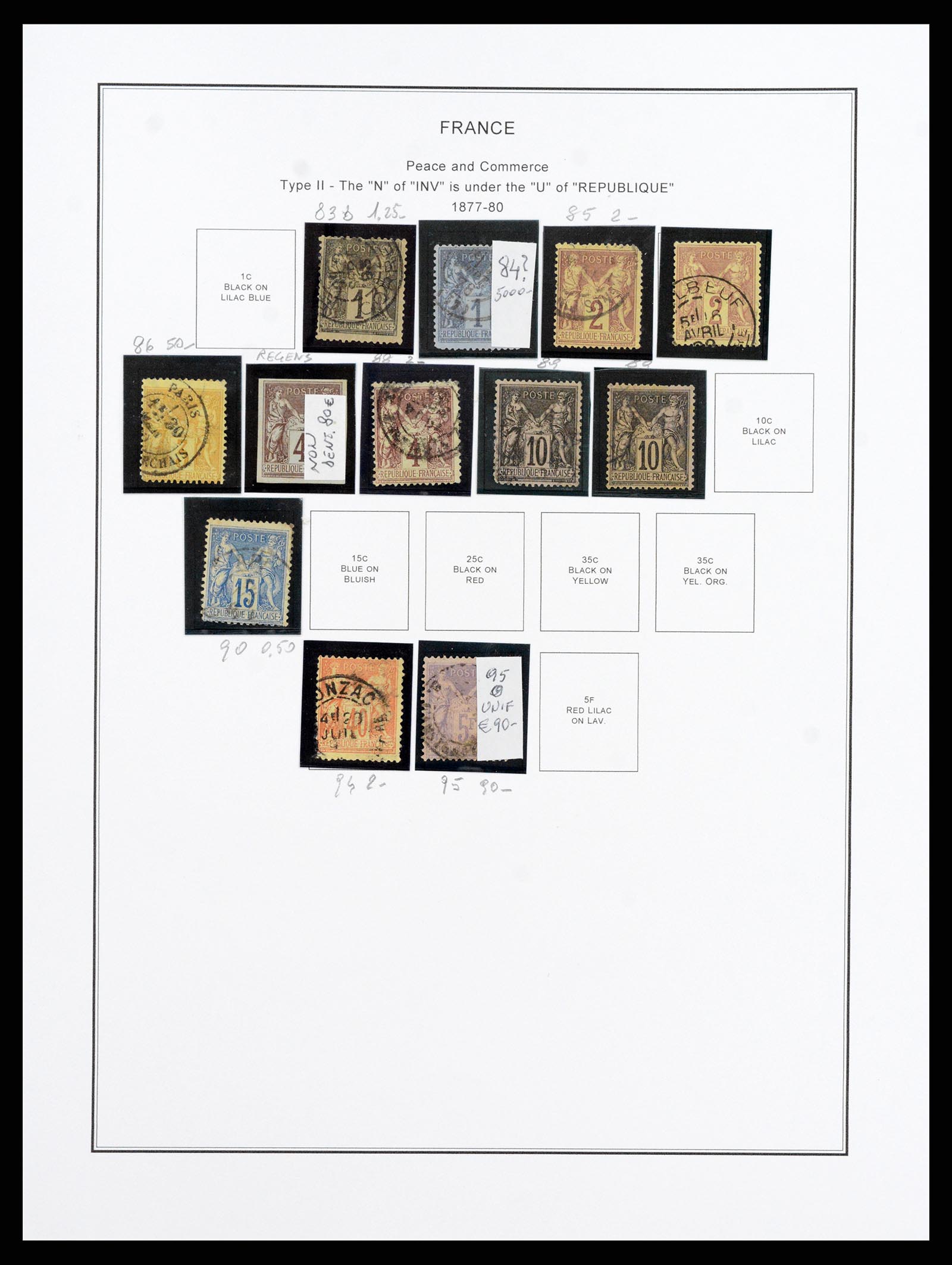 37913 007 - Postzegelverzameling 37913 Frankrijk 1849-2000.