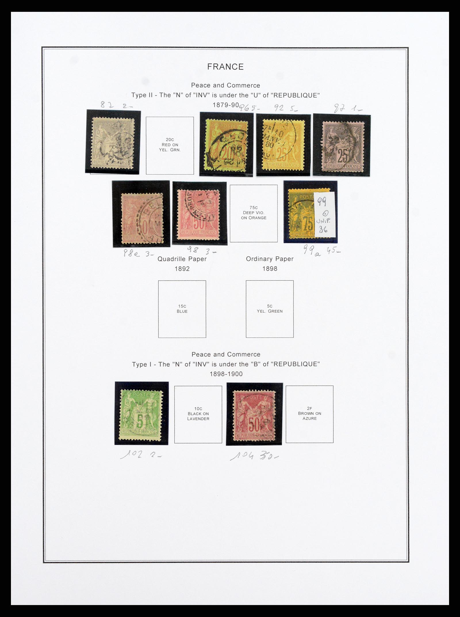 37913 008 - Postzegelverzameling 37913 Frankrijk 1849-2000.