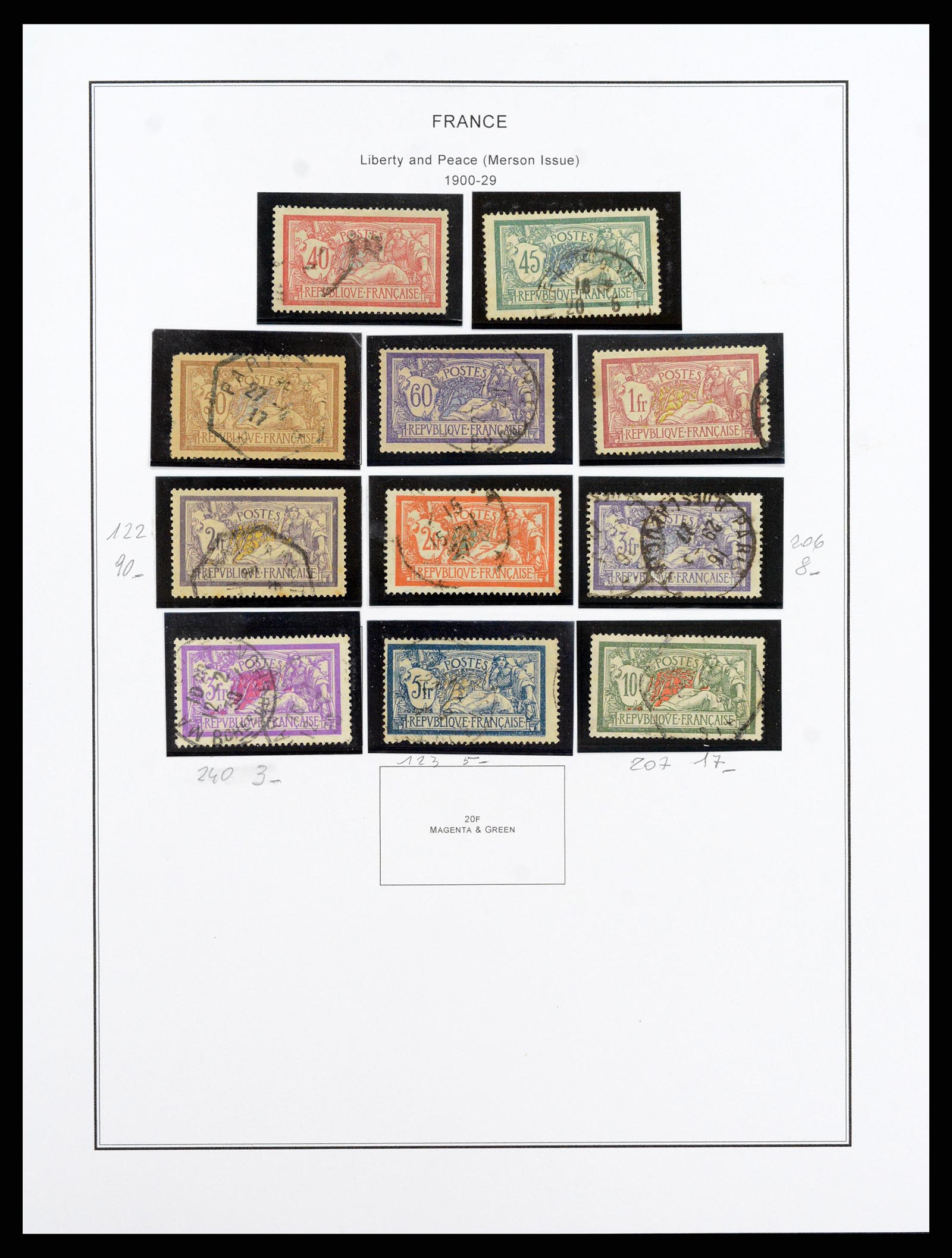 37913 011 - Postzegelverzameling 37913 Frankrijk 1849-2000.