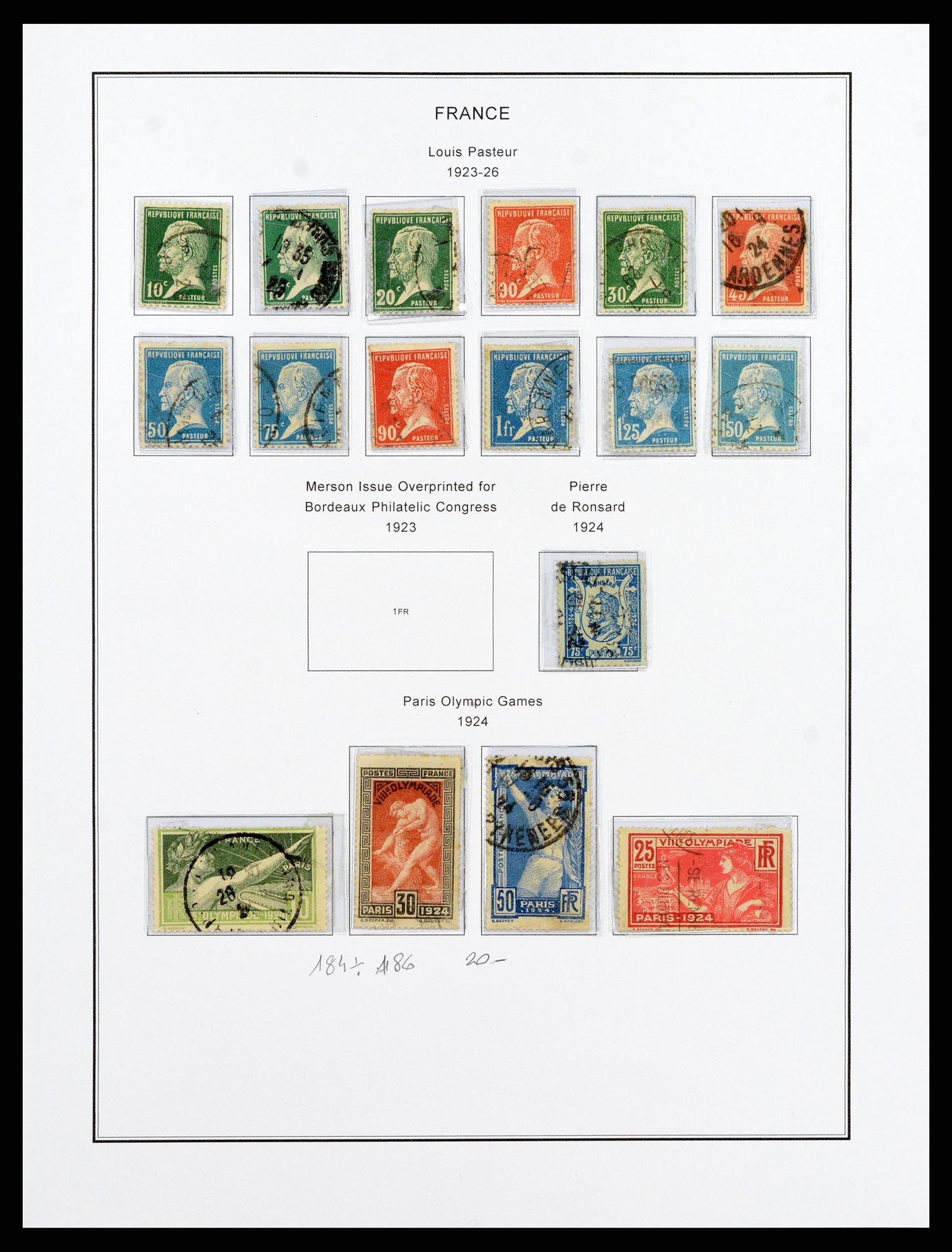 37913 016 - Postzegelverzameling 37913 Frankrijk 1849-2000.