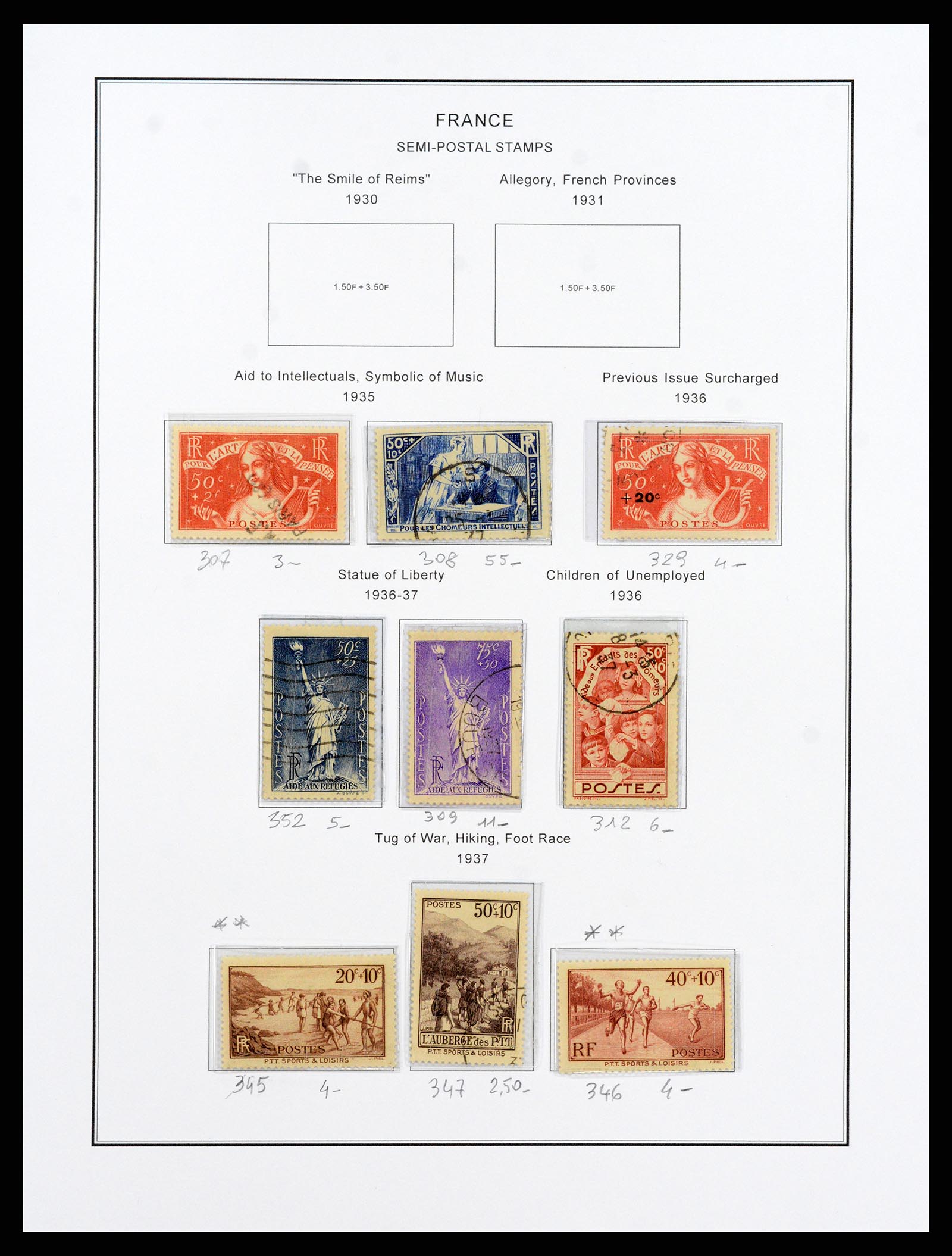 37913 020 - Postzegelverzameling 37913 Frankrijk 1849-2000.