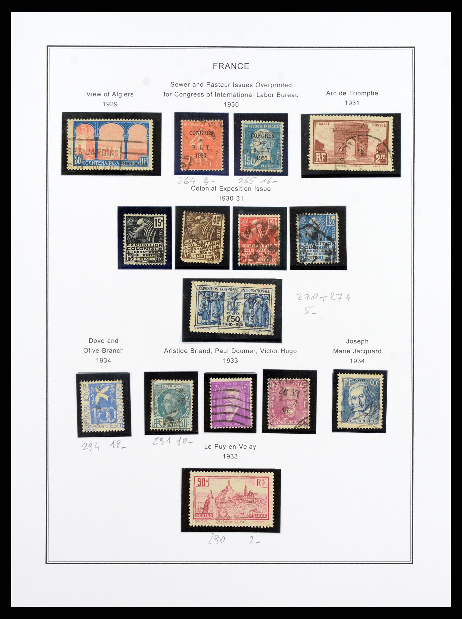 37913 022 - Postzegelverzameling 37913 Frankrijk 1849-2000.
