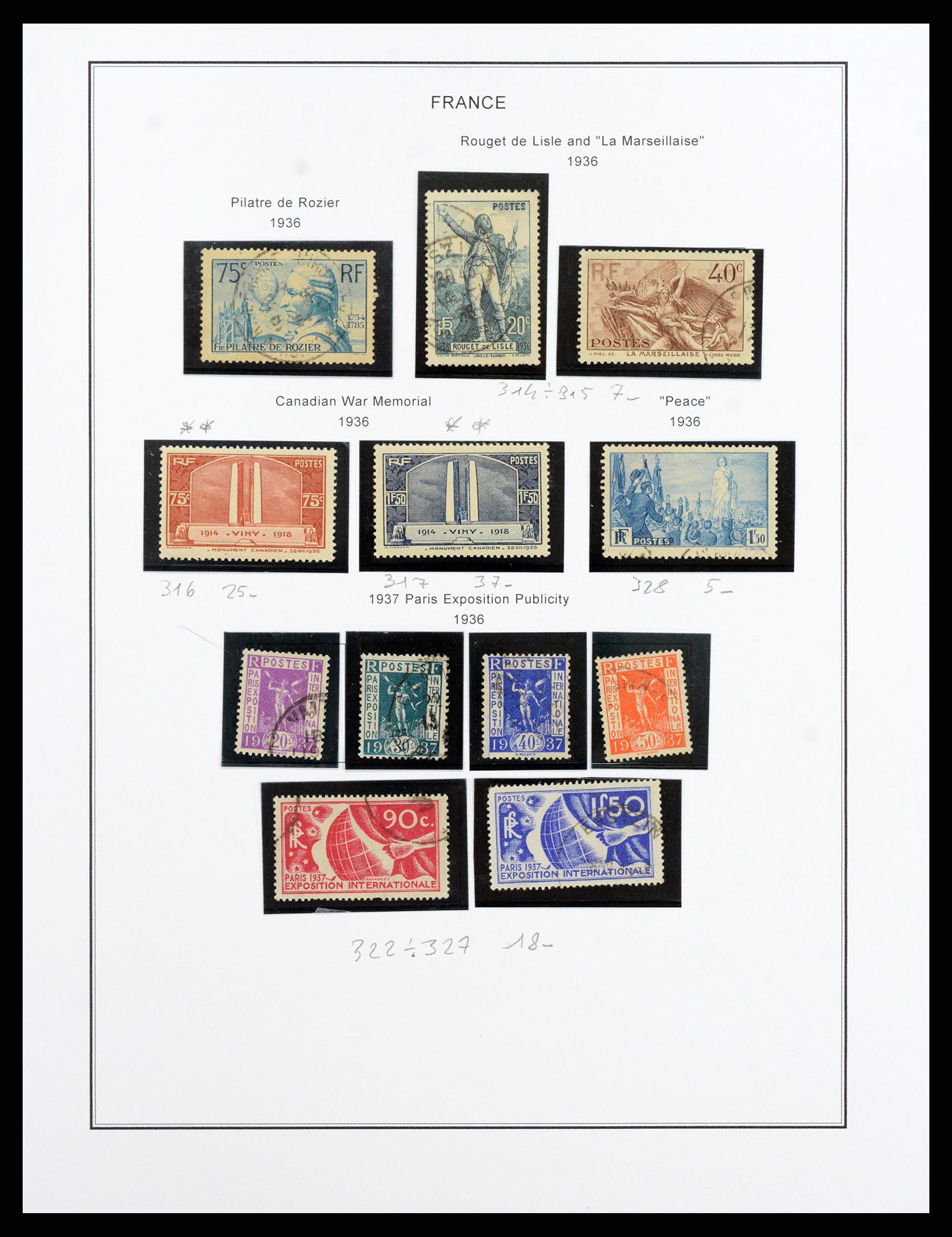 37913 025 - Postzegelverzameling 37913 Frankrijk 1849-2000.